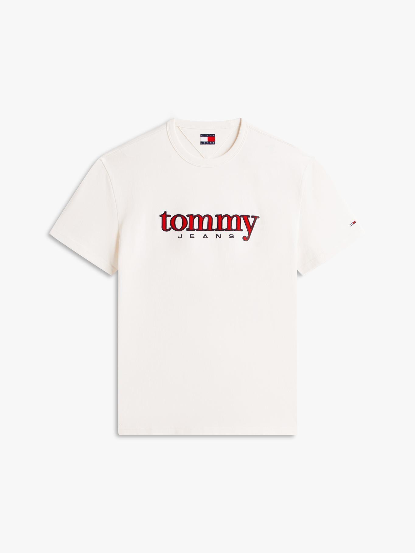 Polera De Aplicación De Logo Regular Tommy Jeans Blanco-4