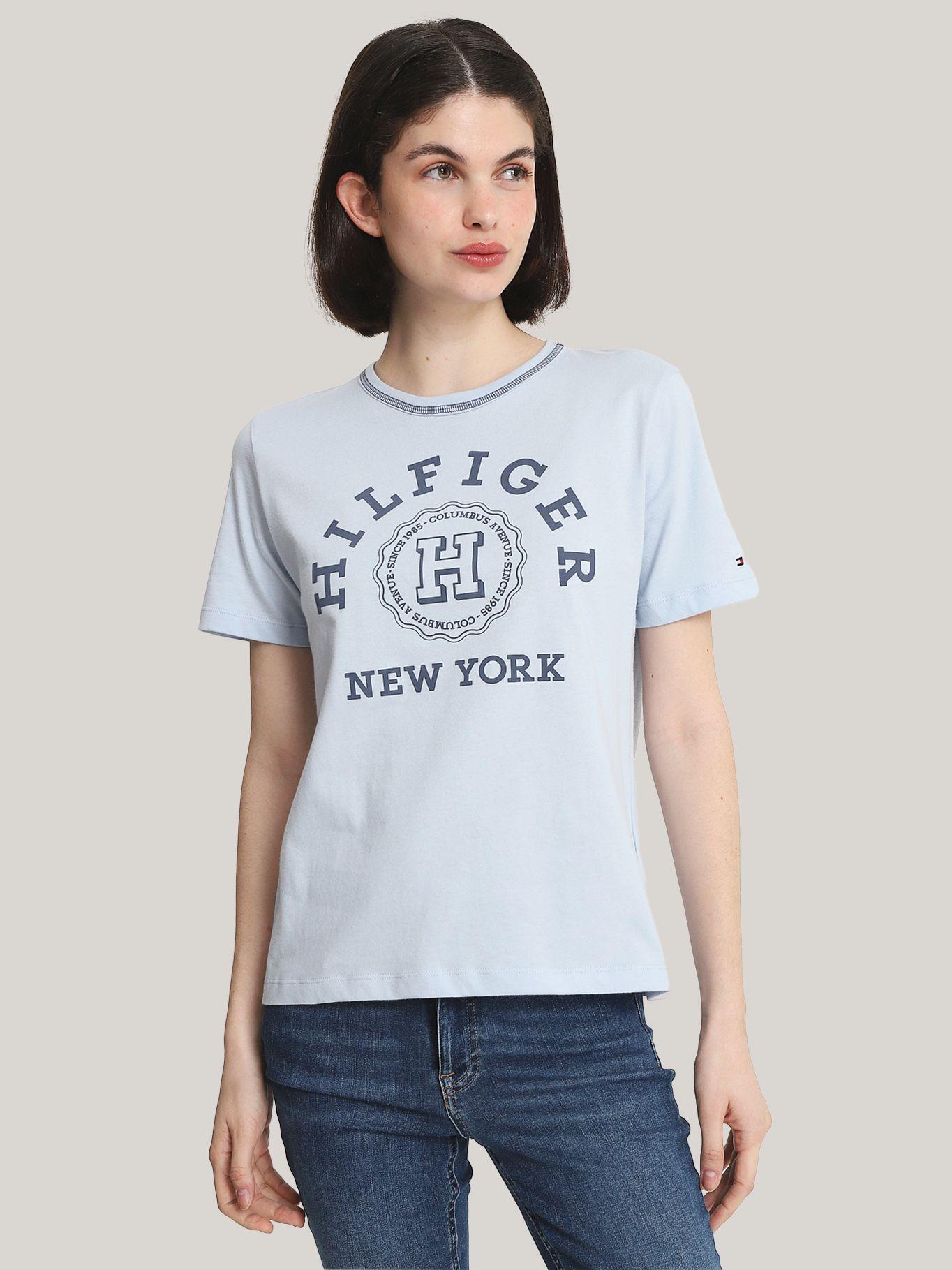 Polera Varsity Logo Monogram Celeste Tommy Hilfiger-0