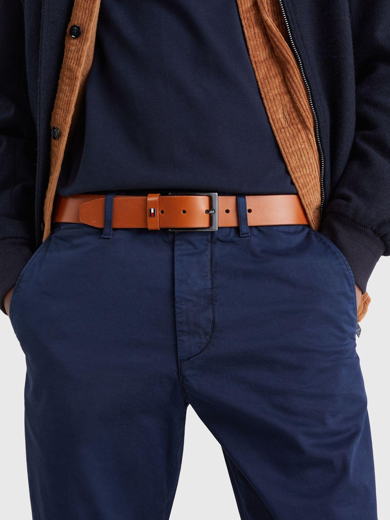 Cinturón Layton Cuero GB8 Café Tommy Hilfiger-1