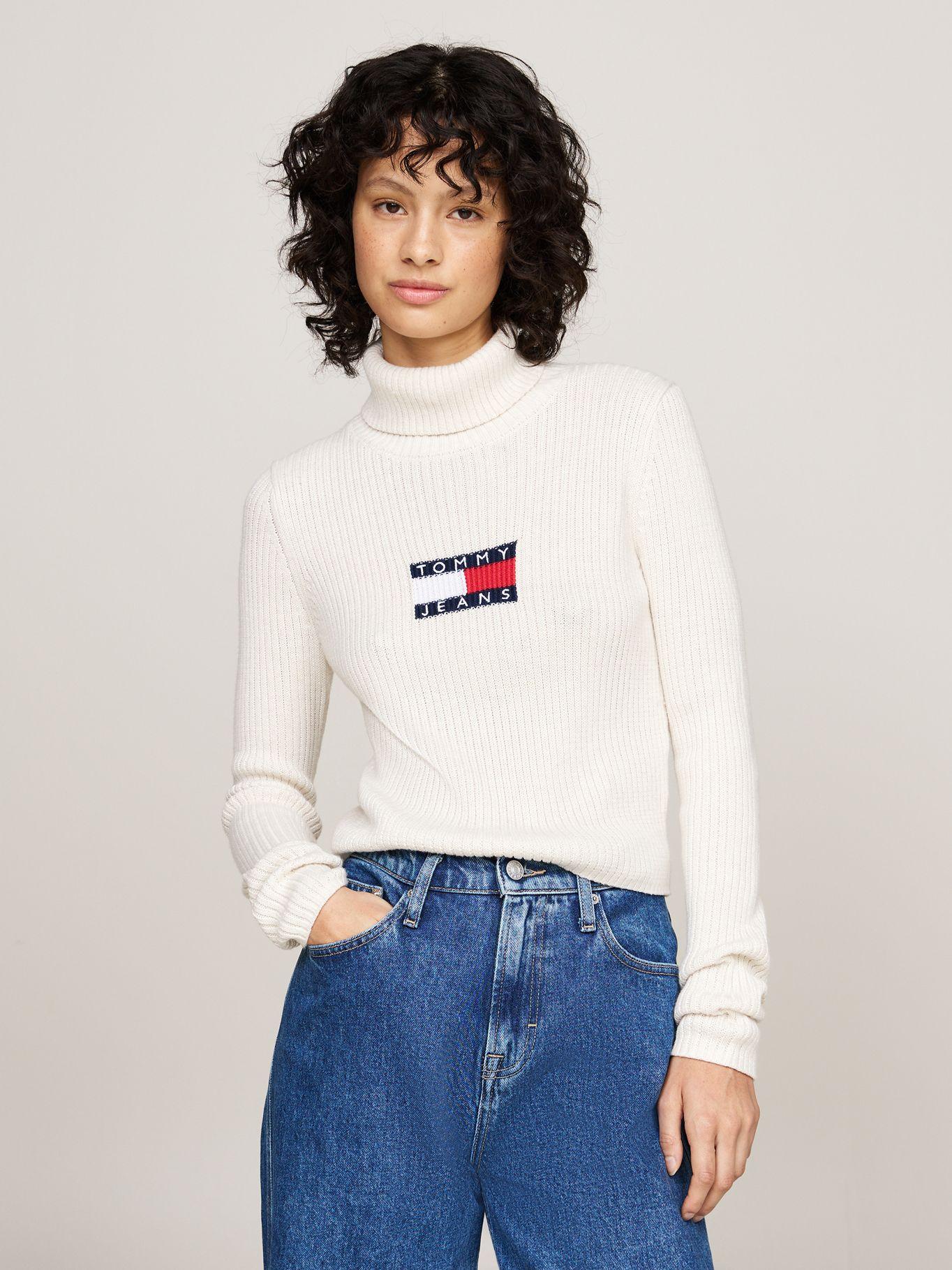 Sweater De Cuello Alto Slim Fit Beige Tommy Hilfiger-0