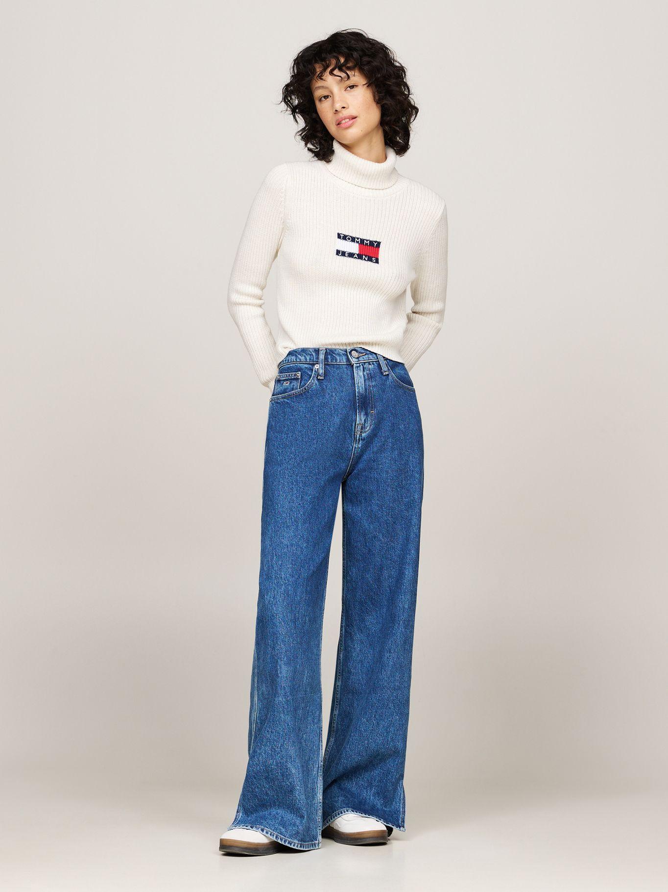 Sweater De Cuello Alto Slim Fit Beige Tommy Hilfiger-1