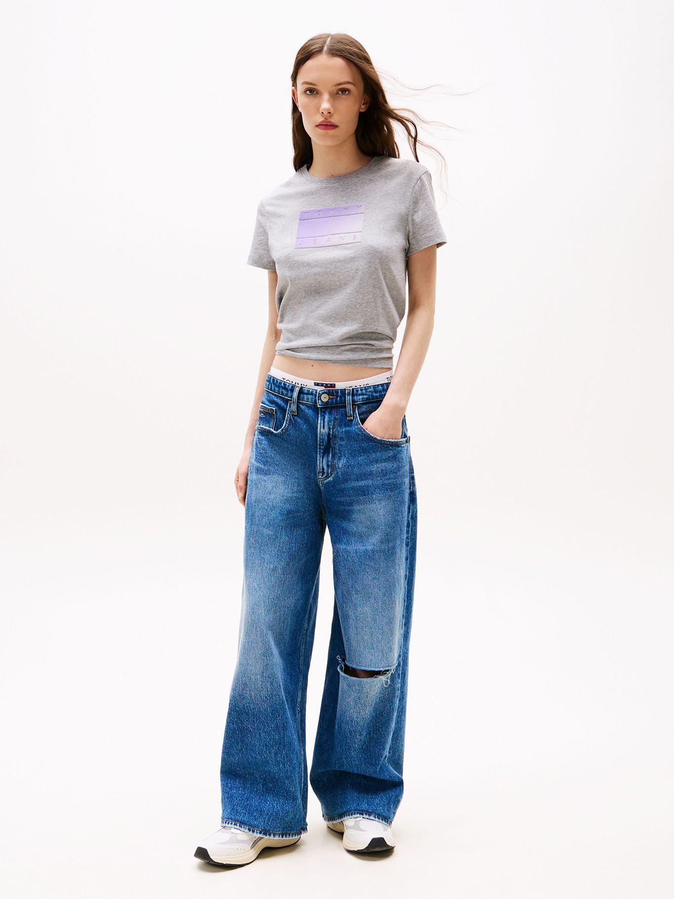 Polera Con Logo Degradado Gris Q13 Tommy Jeans-1