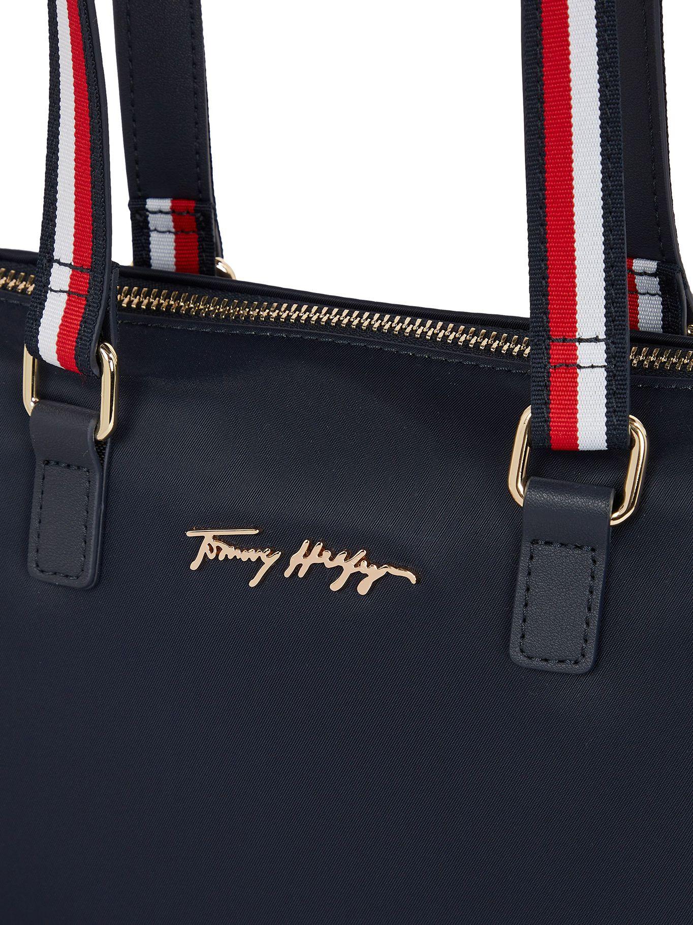 Bolso Tote Signature Small Con Logo Azul Tommy Hilfiger-2