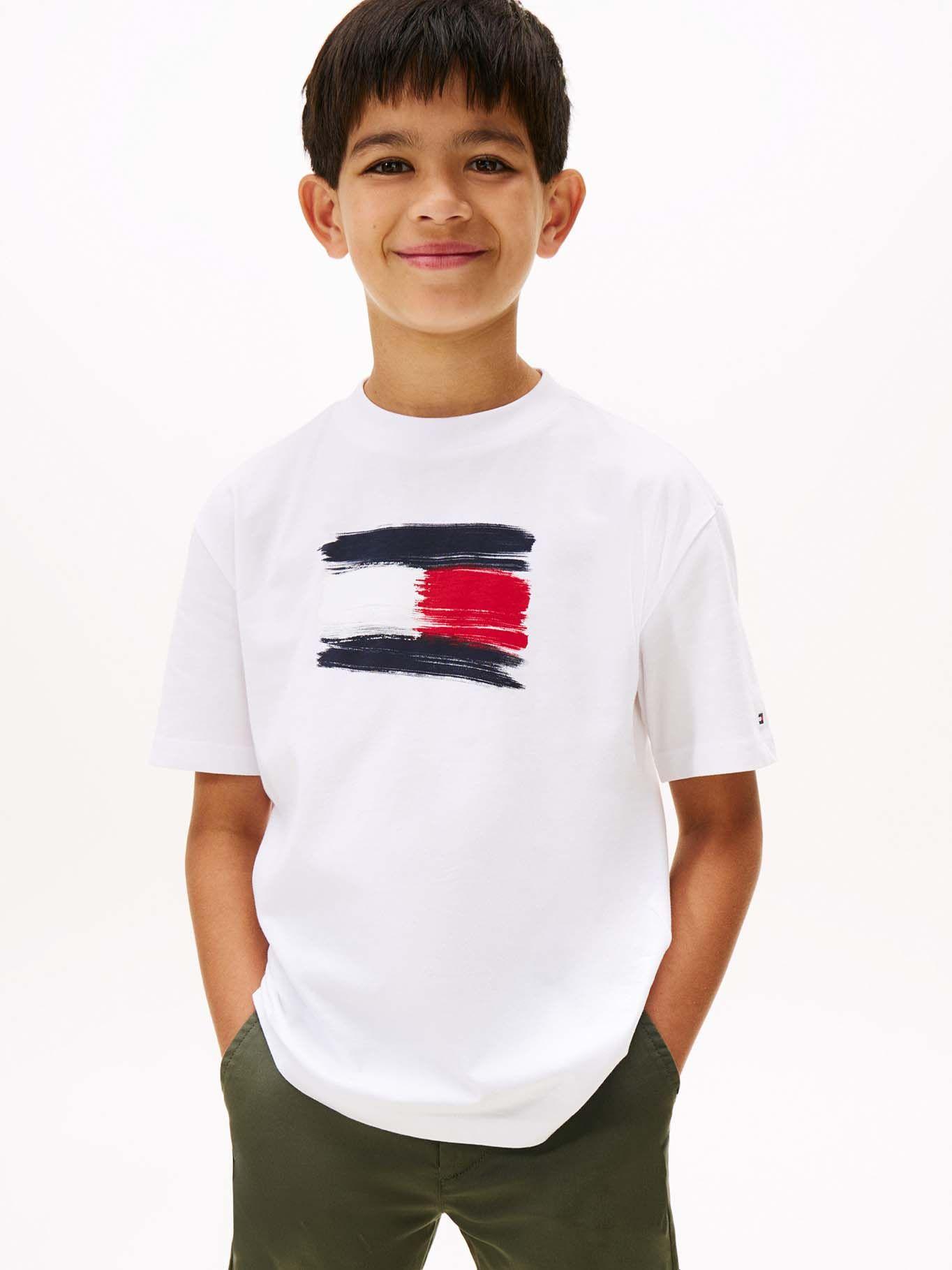 Polera Flag Archive Logo Blanco Tommy Hilfiger-0