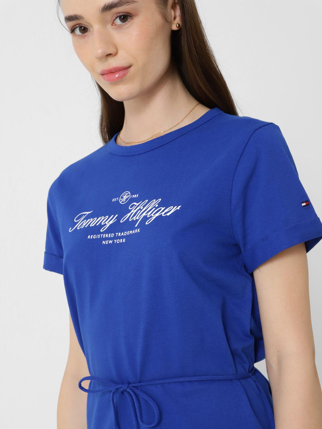 Vestido Con Cintura Ajustable Azul Tommy Hilfiger-3