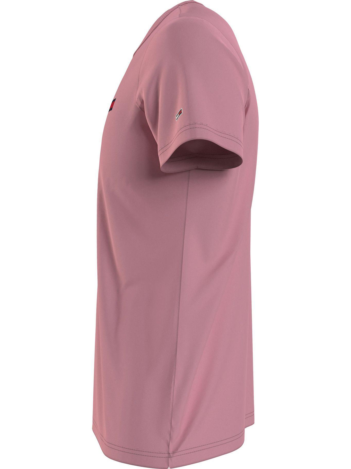 Polera Essential Logo Rosado Tommy Hilfiger-4