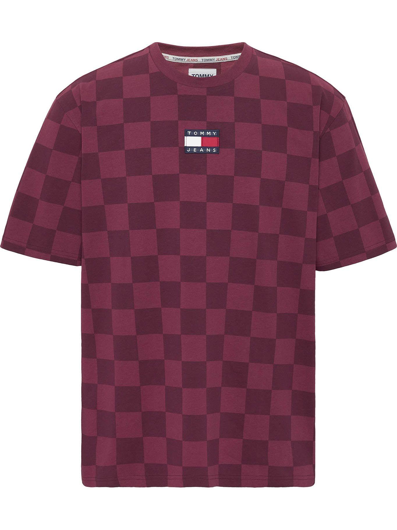 Polera Skater Checkerboard  Burdeo Tommy Jeans-0