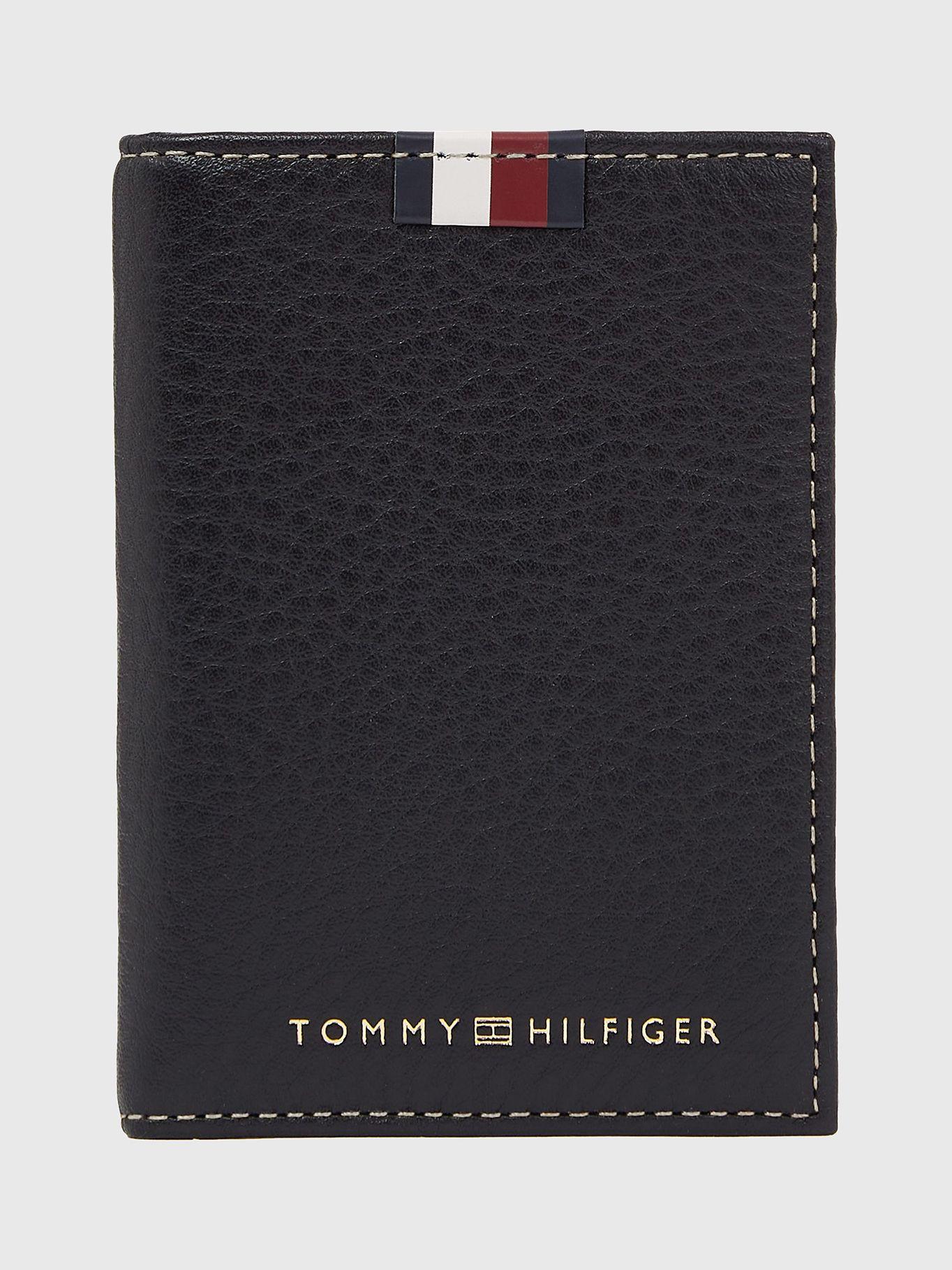 Billetera De Cuero Cinta Stripe Negro Tommy Hilfiger-0