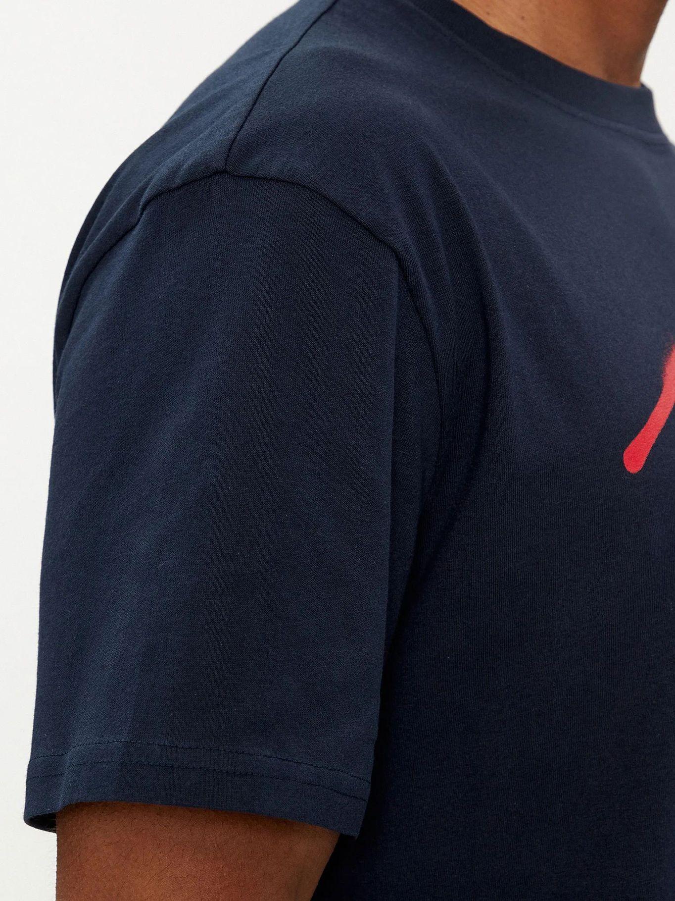 Polera Spray Logo Regular Fit Azul Tommy Jeans-4