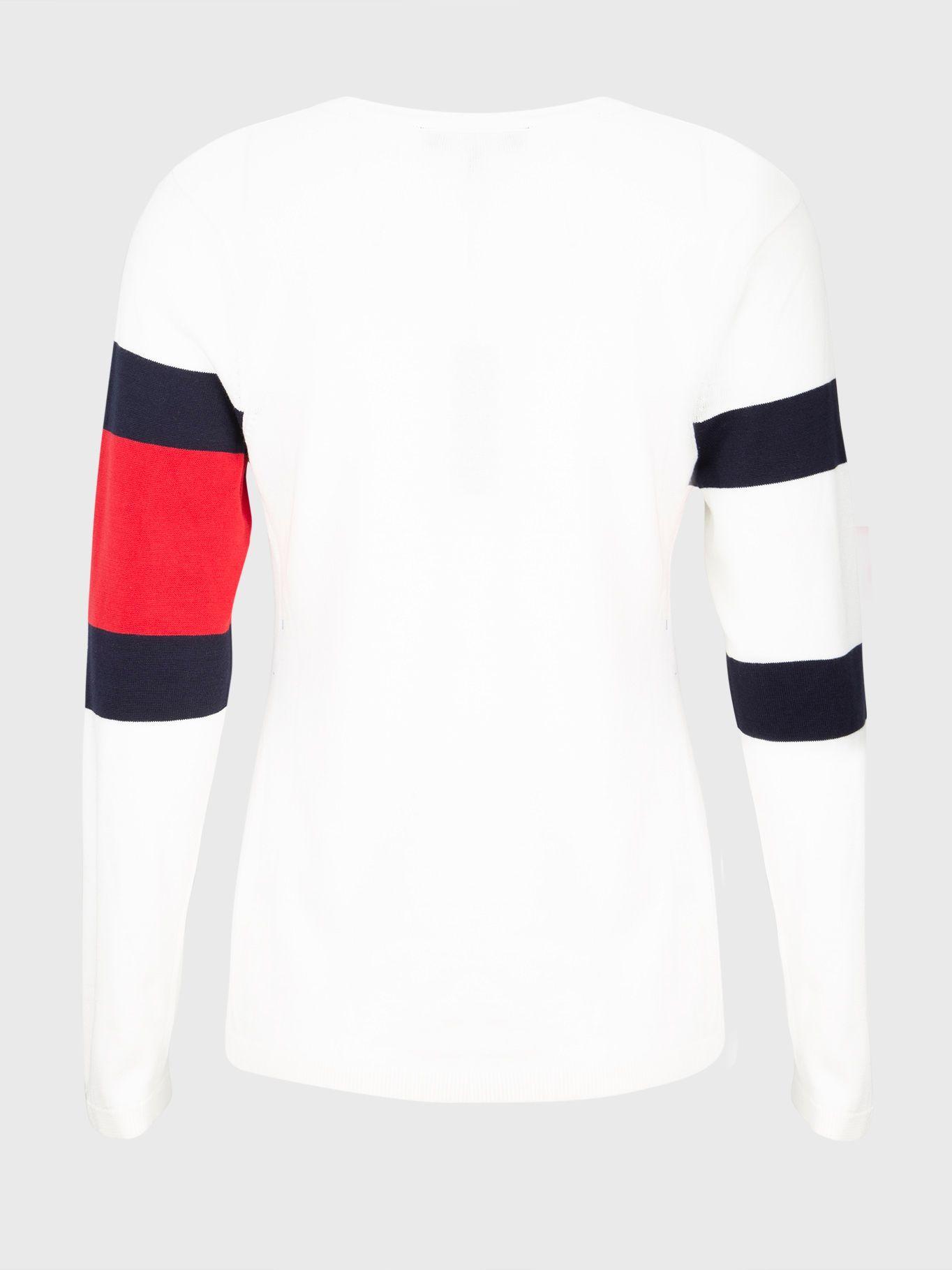 Sweater Ivy Logo Flag Blanco Tommy Hilfiger-1