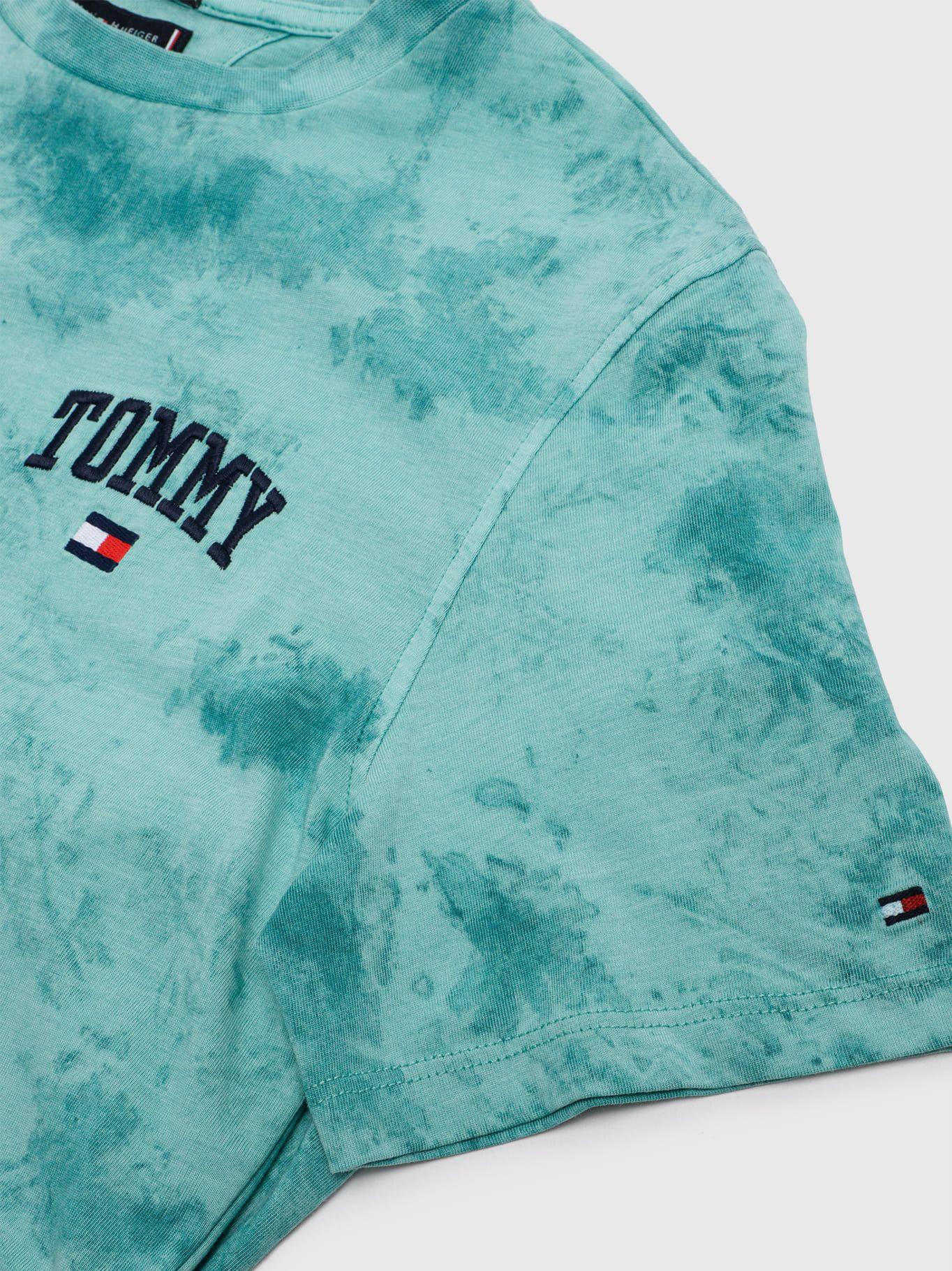 Polera Efecto Desteñido Verde Tommy Hilfiger MY2-2