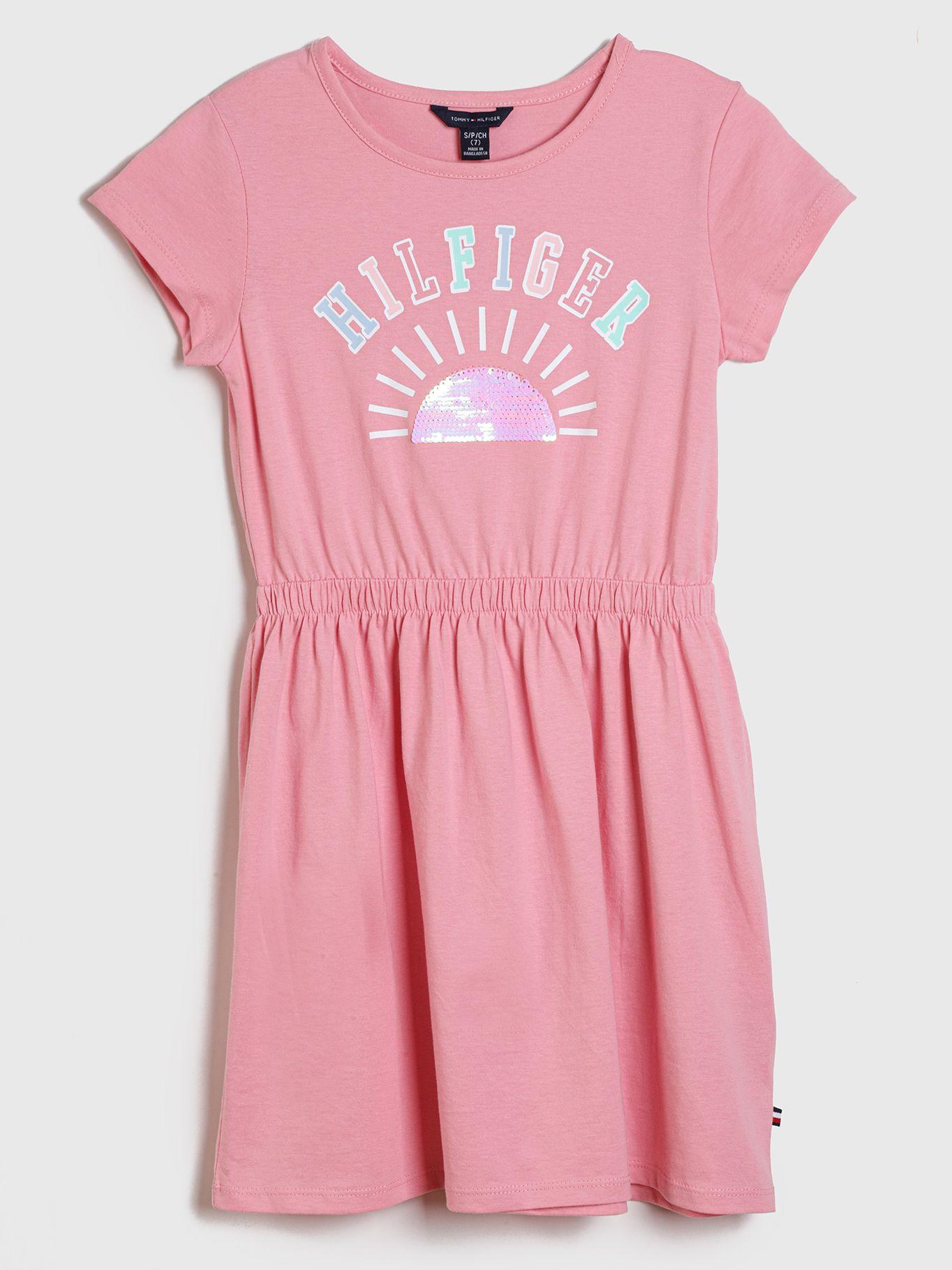 Vestido Sunshine Con Logo Rosado Tommy Hilfiger-0