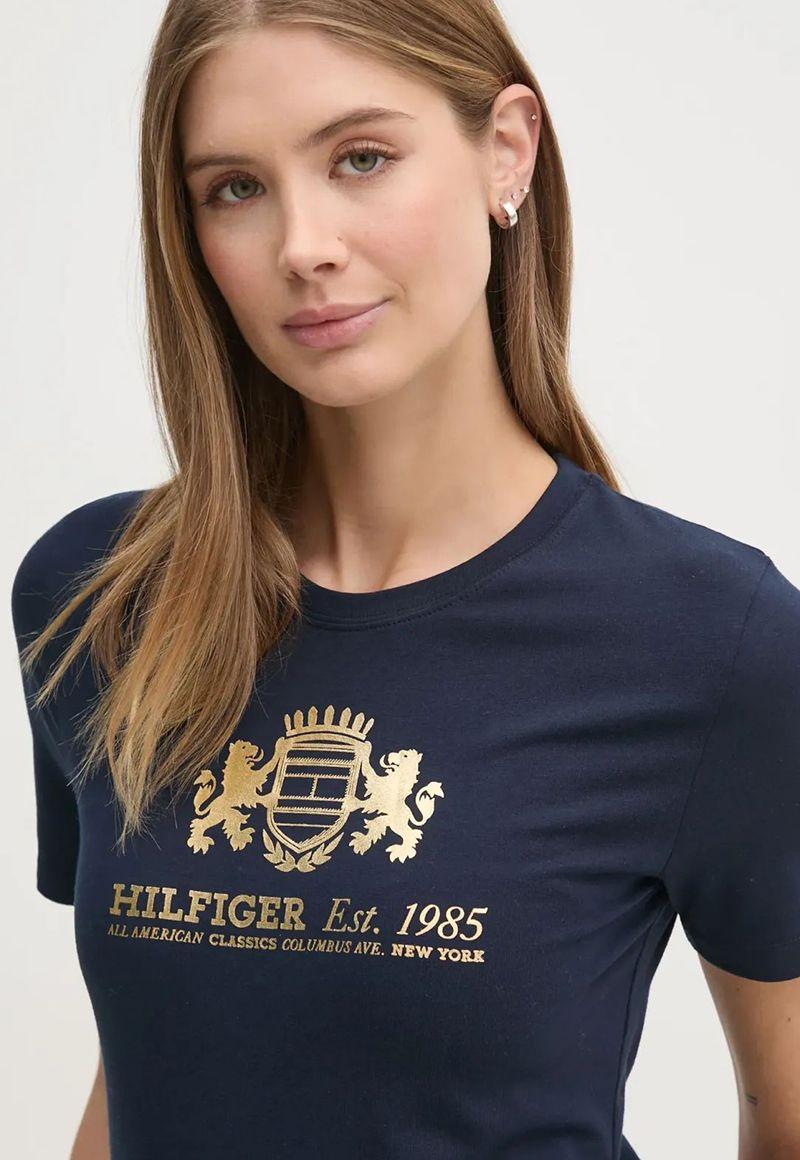 Polera Varsity De Corte Slim Azul Tommy Hilfiger-3