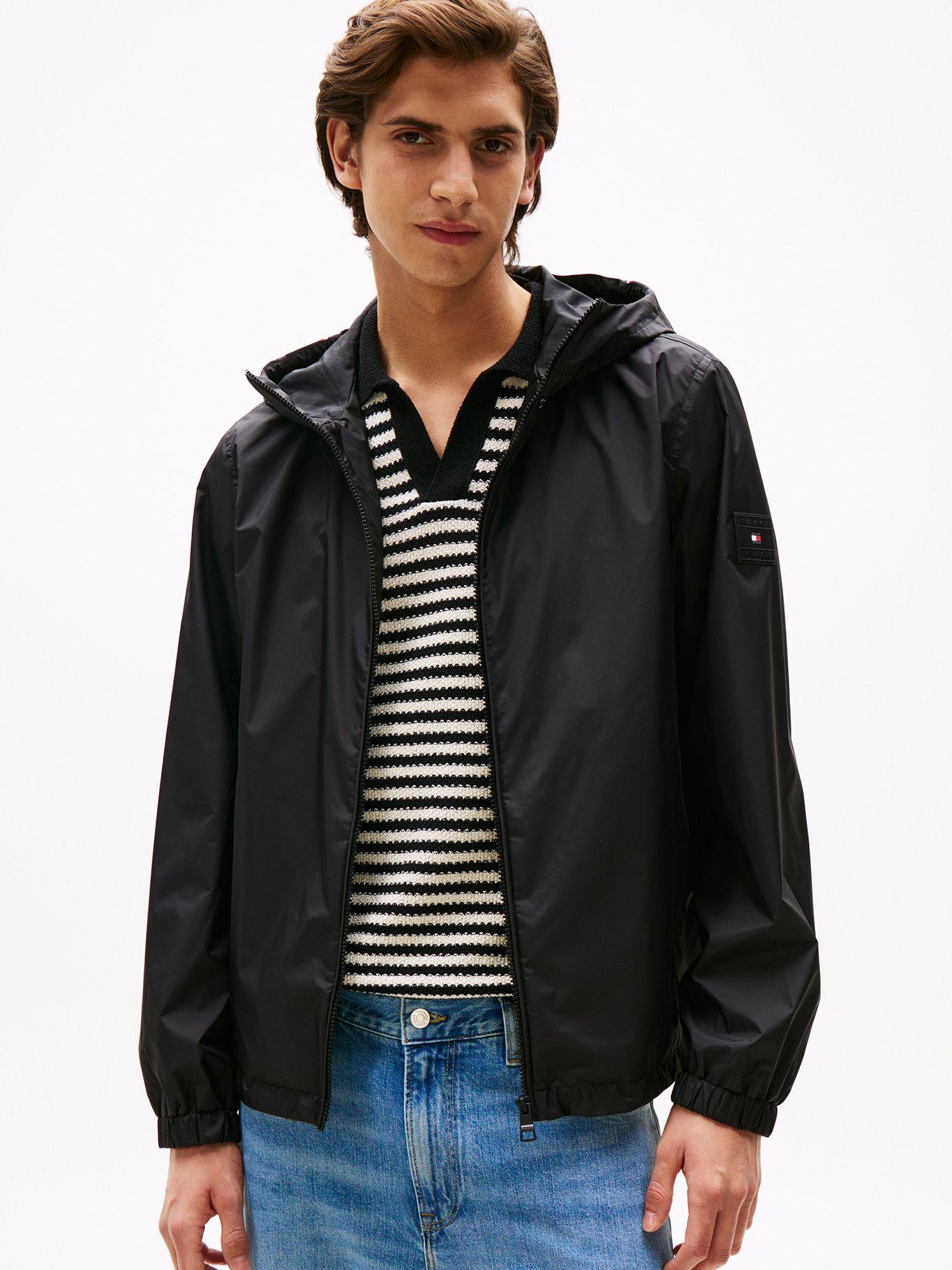 Cortavientos Hood  Logo Engomado Negro Tommy Hilfiger-0