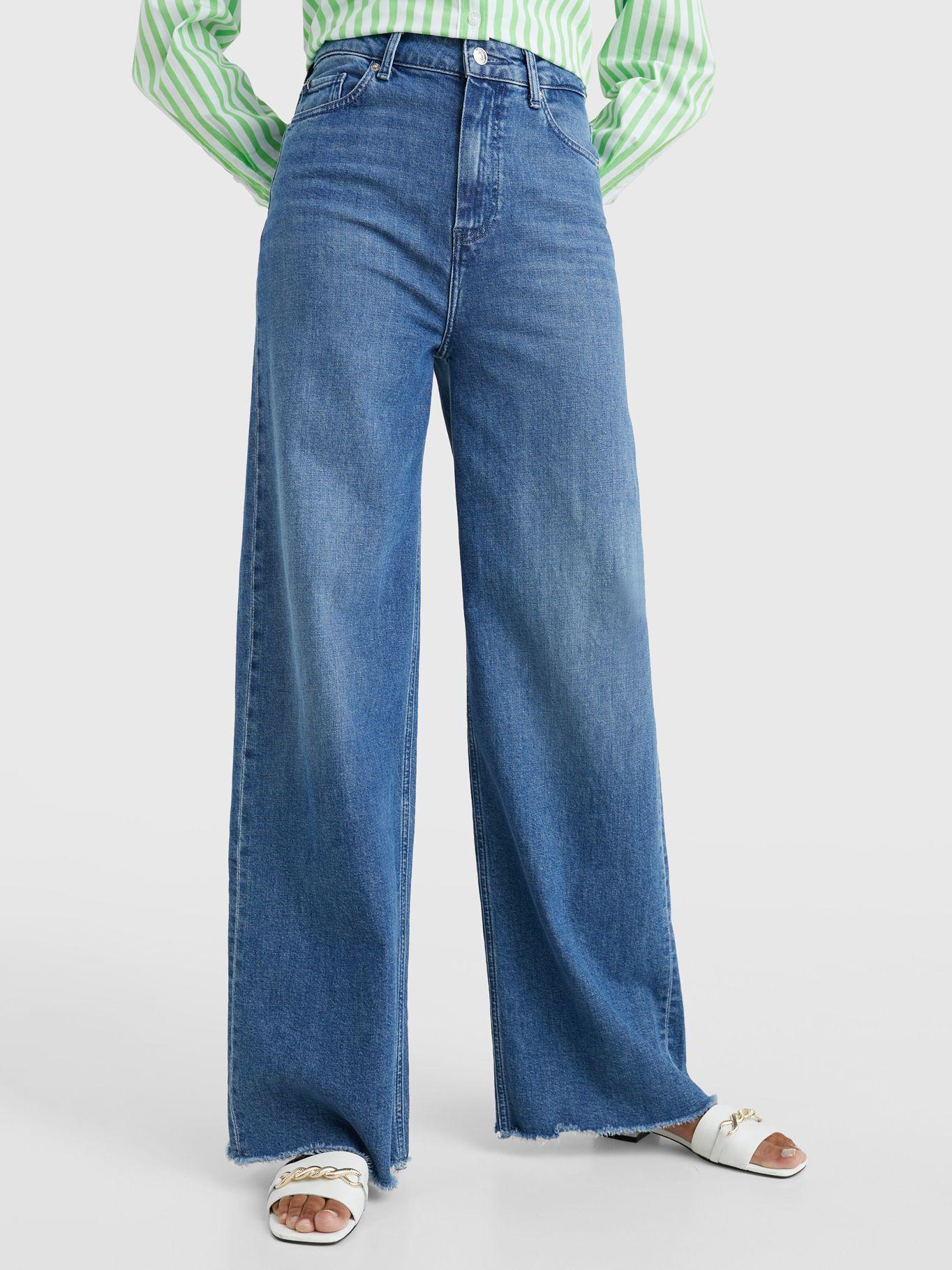 Jeans Talle Alto Con Pernera Ancha Azul Tommy Hilfiger-0