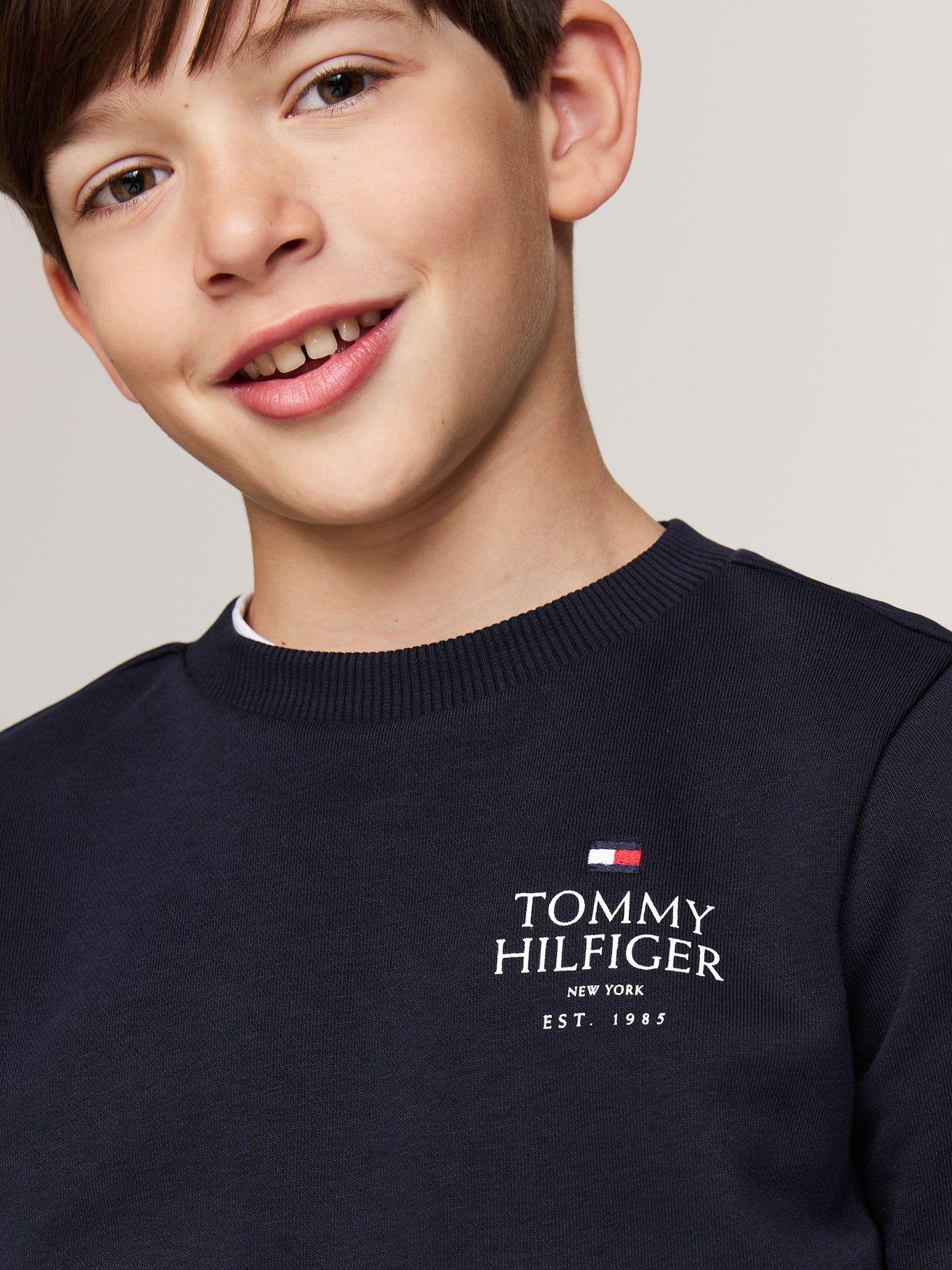 Polerón De Niño Con Logo Azul Tommy Hilfiger-3