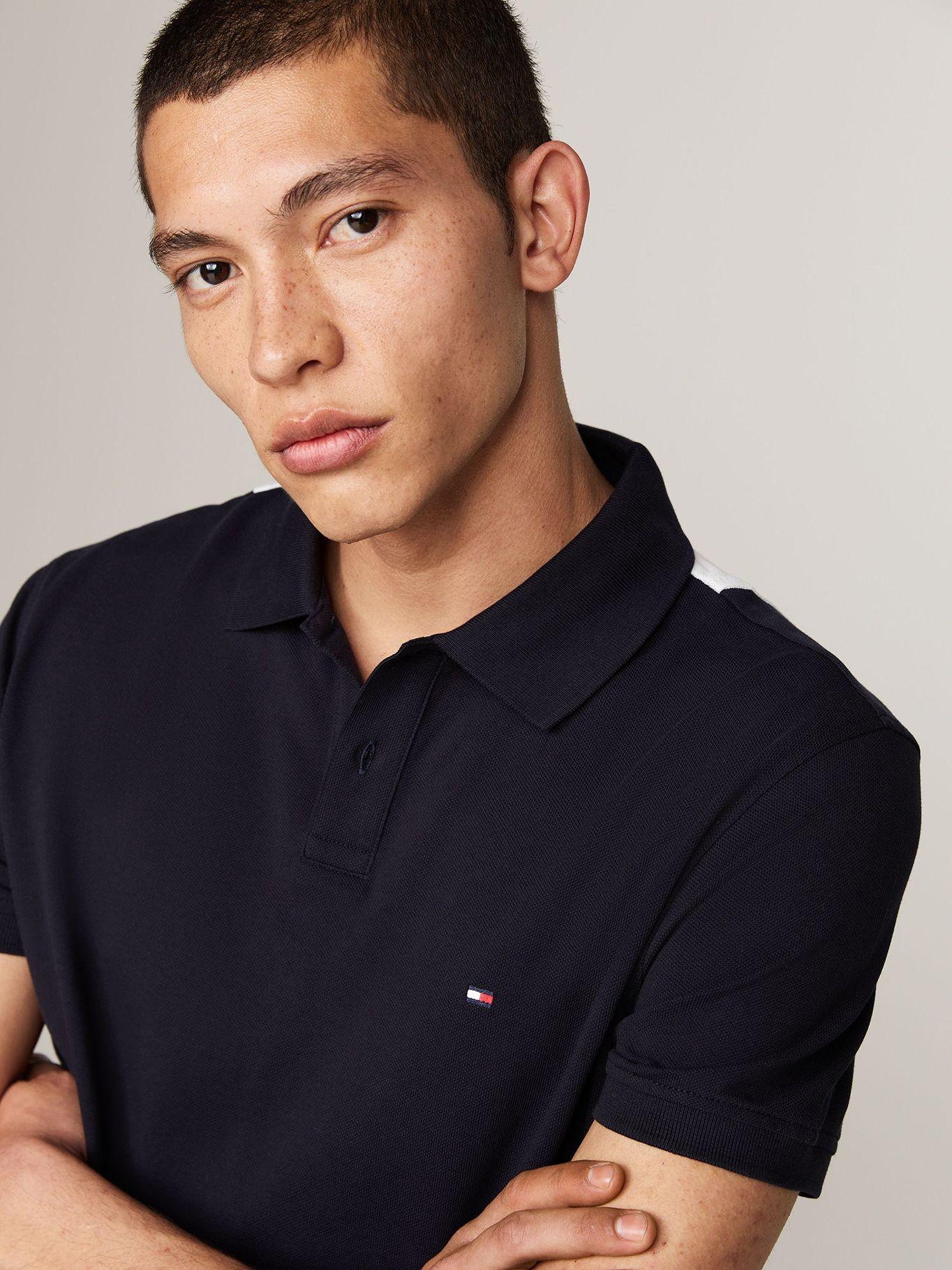 Polo Color Block Regular Fit Azul Tommy Hilfiger-3