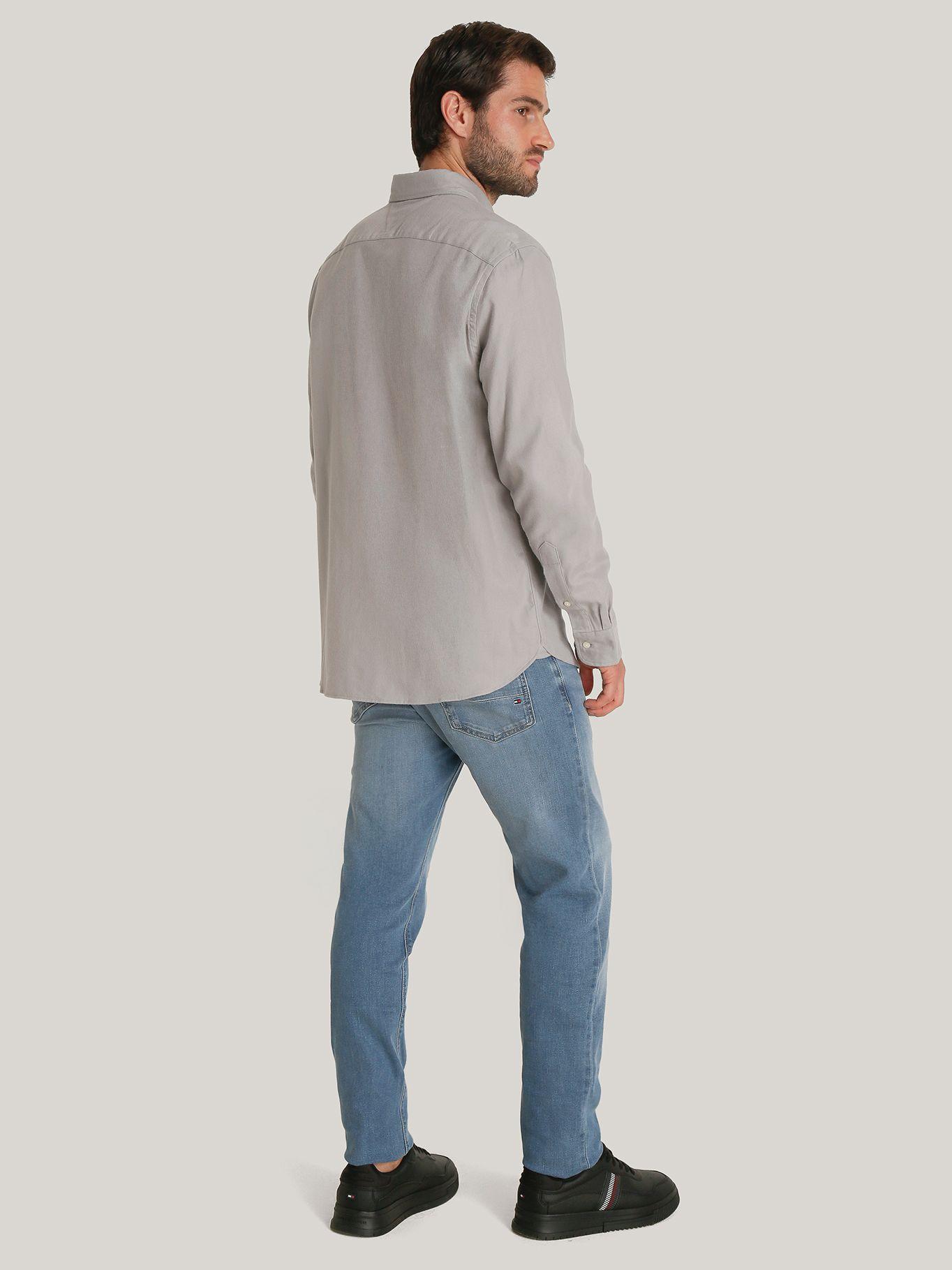 Camisa Herring bone Solid Regular Gris Tommy Hilfiger-2