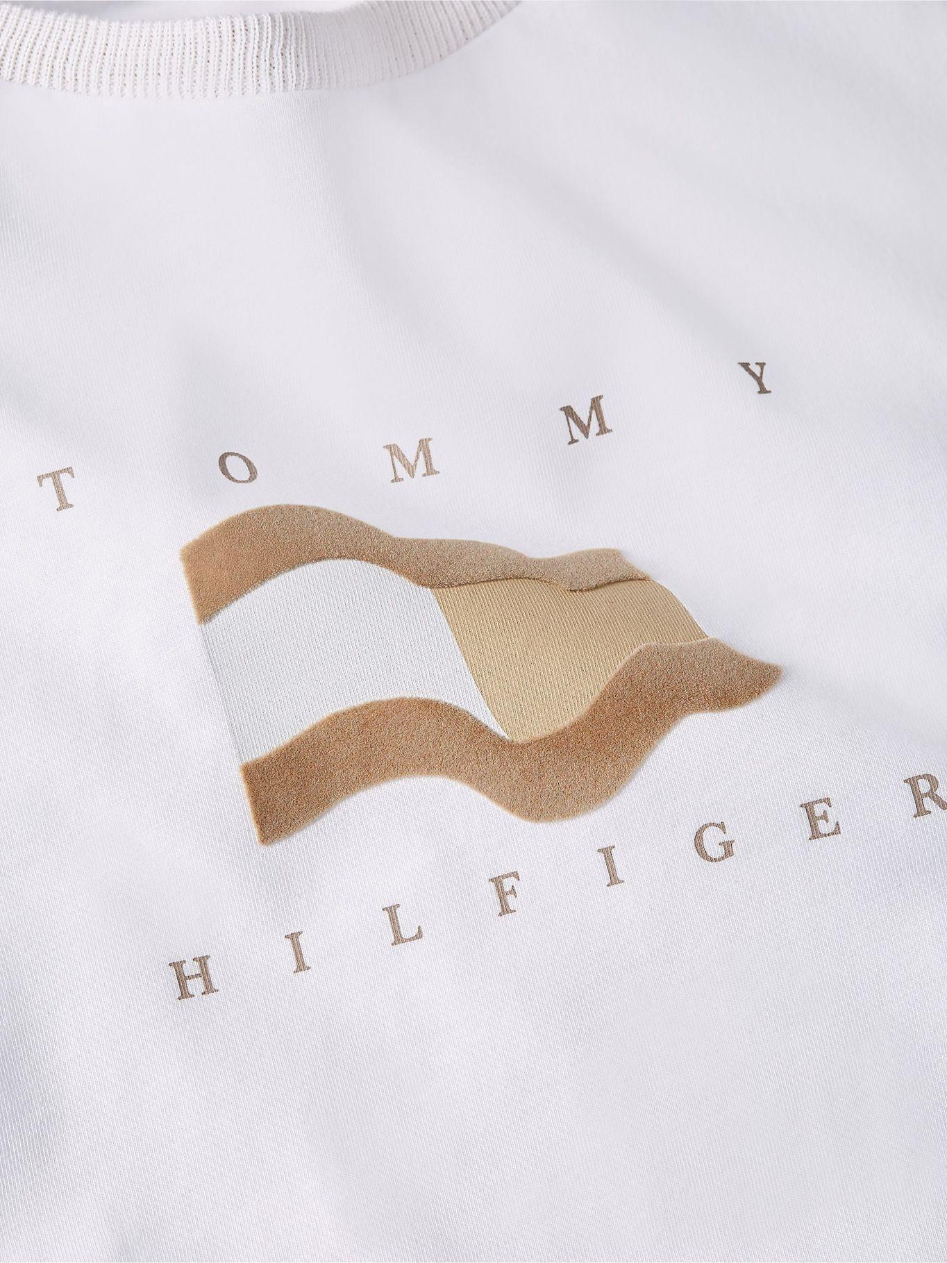 Polera Logo Suede Blanco Tommy Hilfiger JN2-2