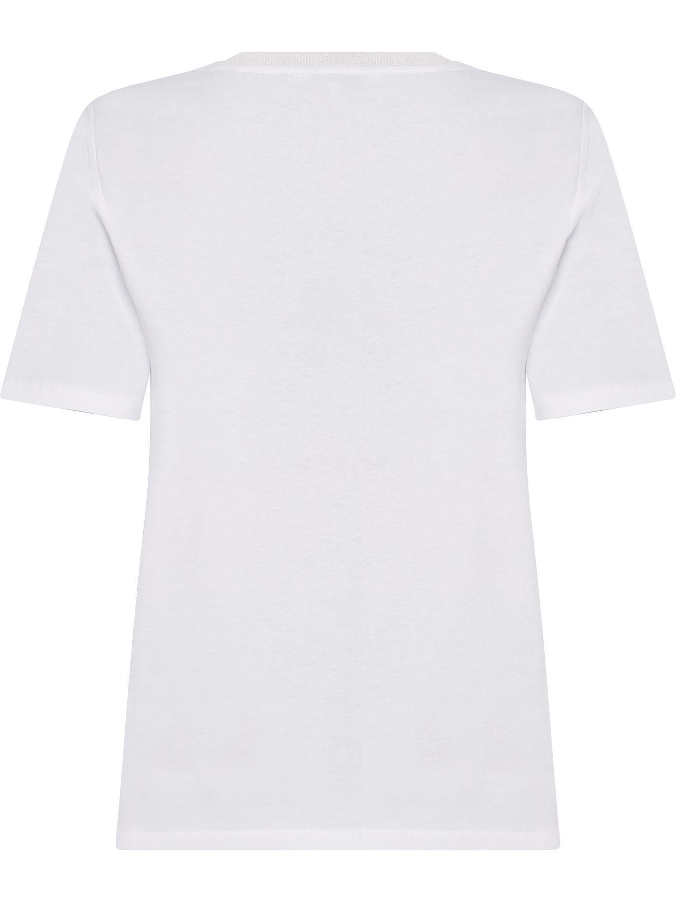 Polera Logo Suede Blanco Tommy Hilfiger JN2-1