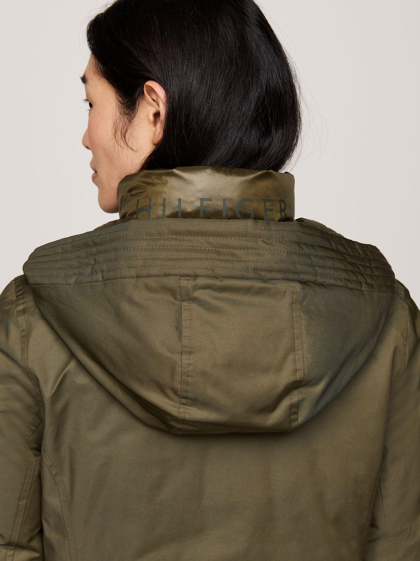 Parka Acolchada Con Gorro Verde Tommy Hilfiger-2