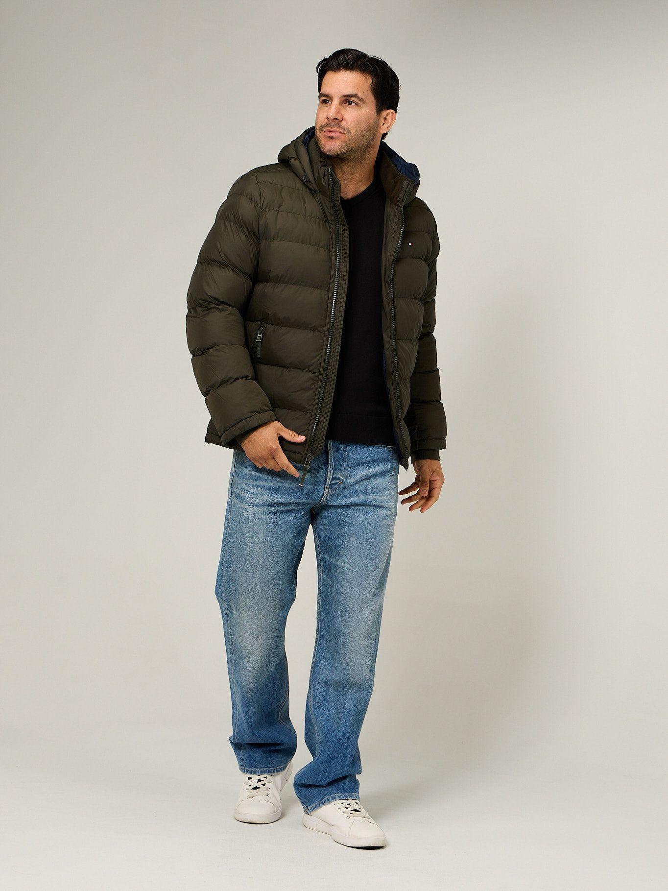 Parka Acolchada Con Gorro Verde Tommy Hilfiger-1