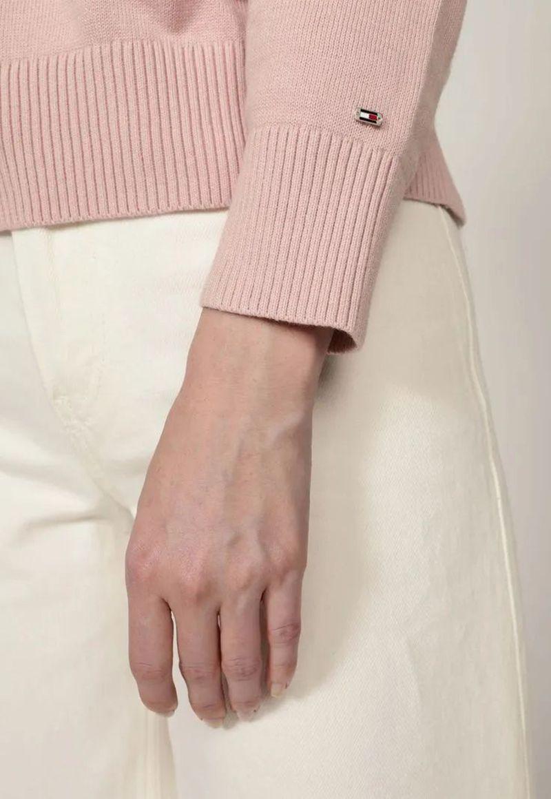 Sweater C-Neck Con Logo Rosado Tommy Hilfiger-4