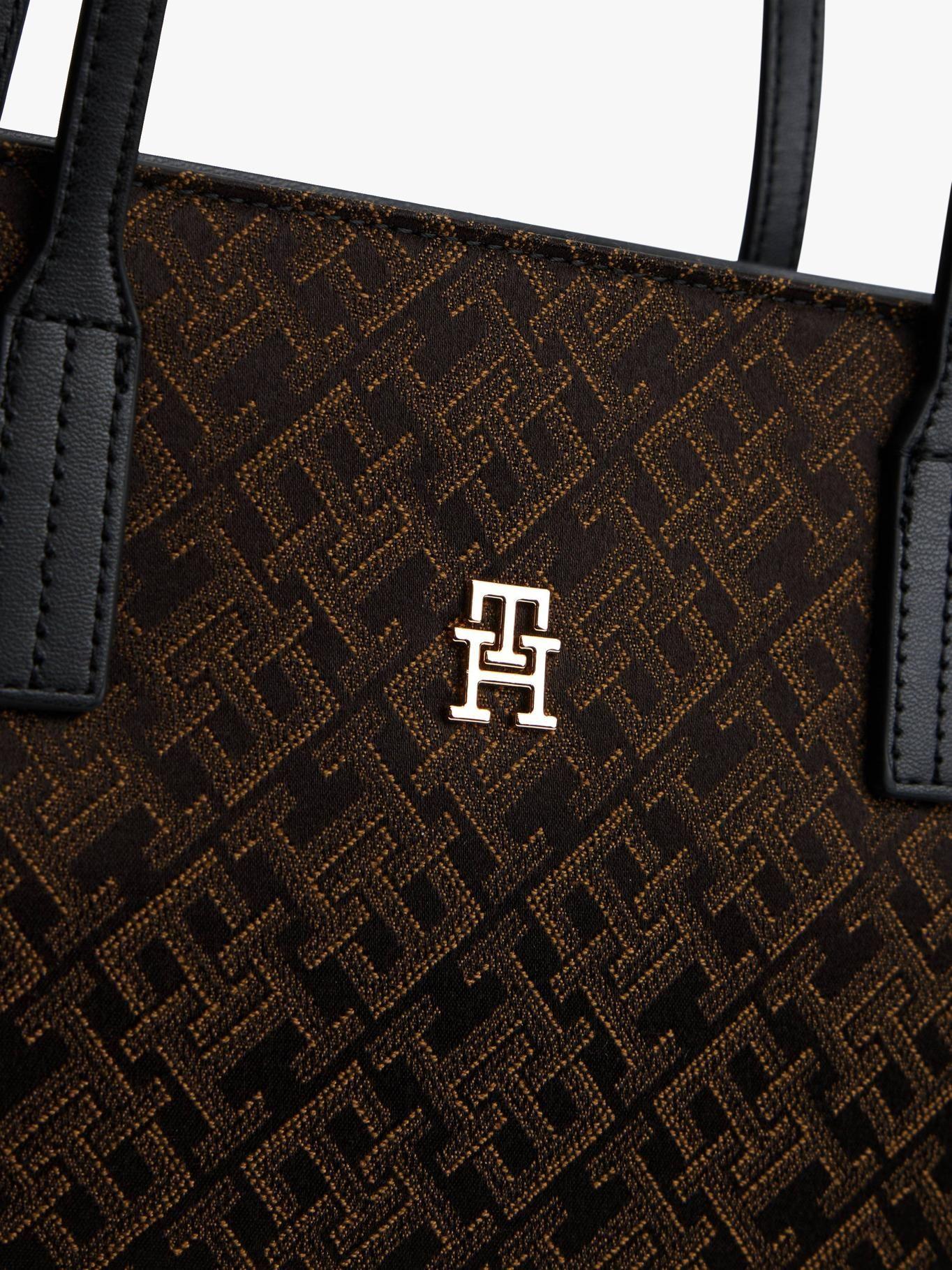 Tote Con Diseño Jacquard Tommy Hilfiger Negro-3