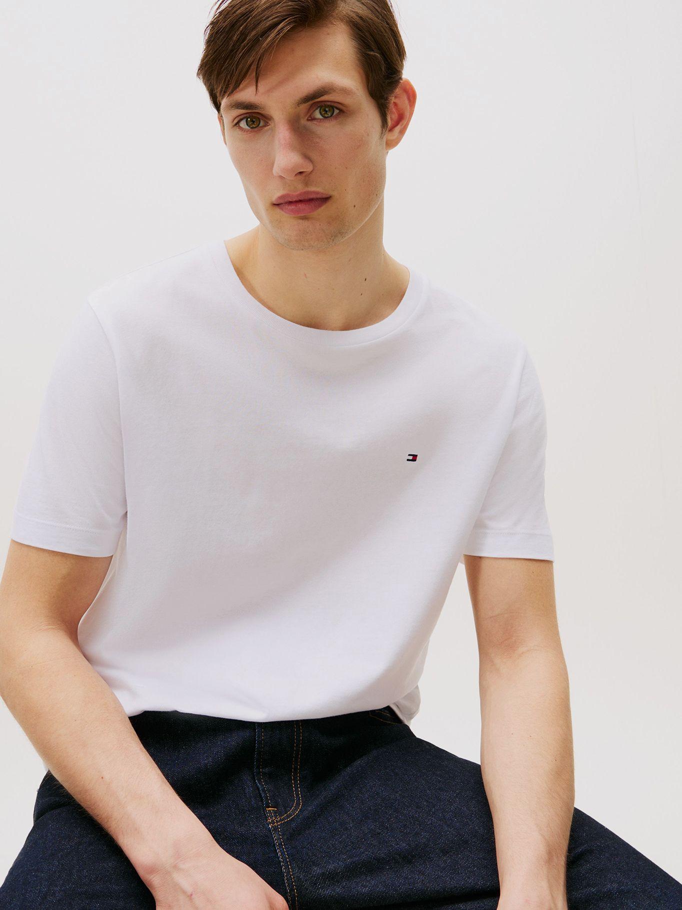 Polera Essential Solid Regular/Blanco Tommy Hilfiger-3