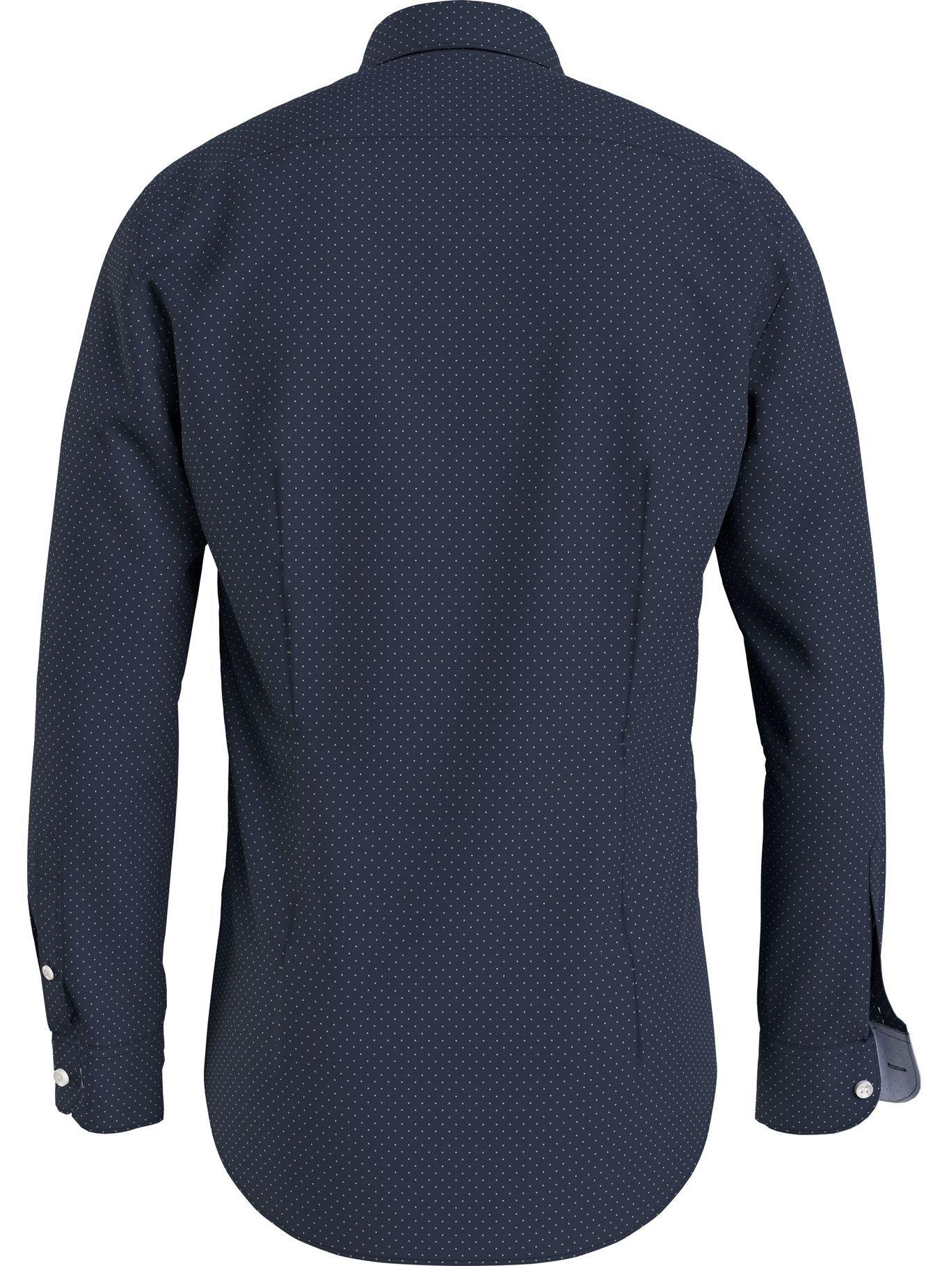 Camisa Regular Fit Dot Print Azul Tommy Hilfiger-1