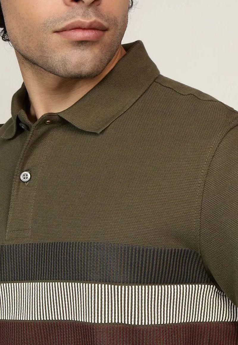 Polo Global Stripe Regular Fit Verde Tommy Hilfiger-3