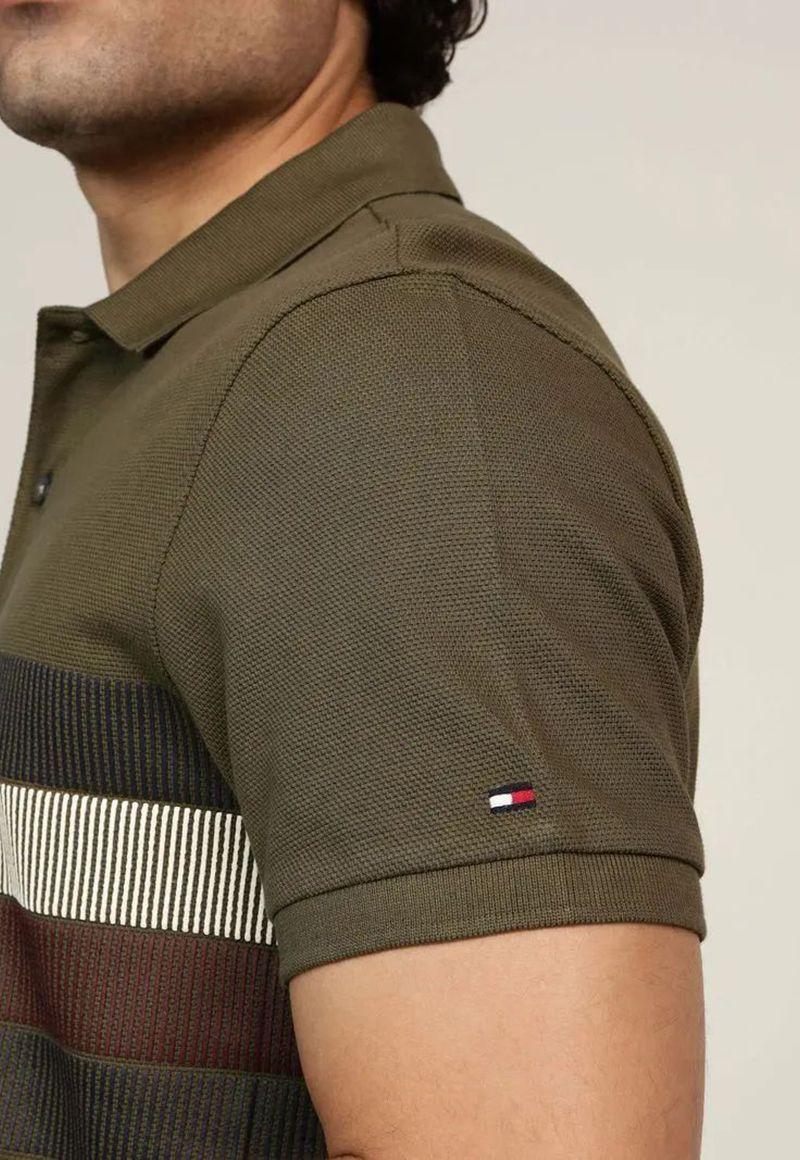 Polo Global Stripe Regular Fit Verde Tommy Hilfiger-4