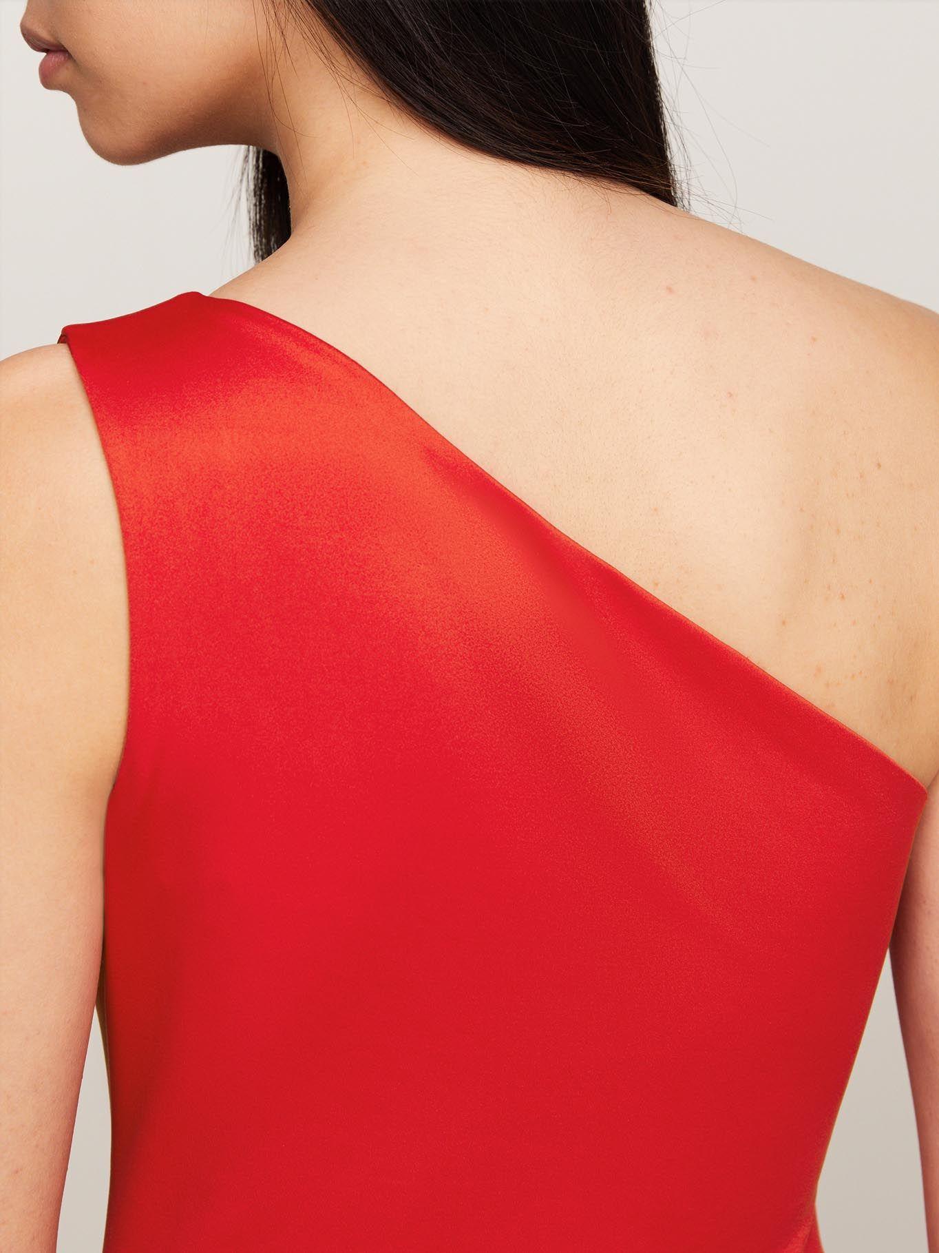 Vestido Corte Asimétrico Rojo Tommy Jeans-2