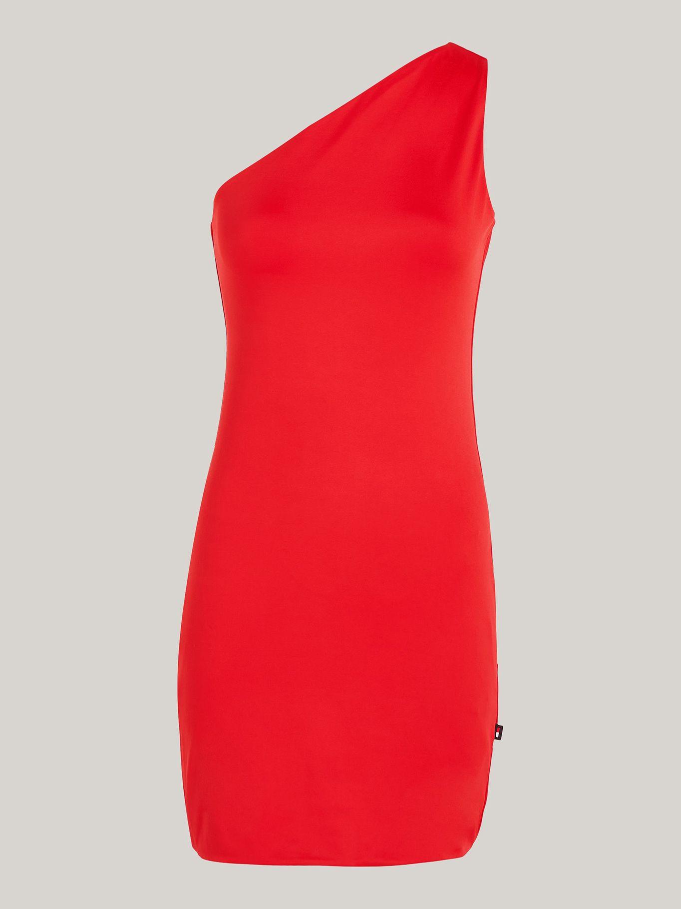 Vestido Corte Asimétrico Rojo Tommy Jeans-4