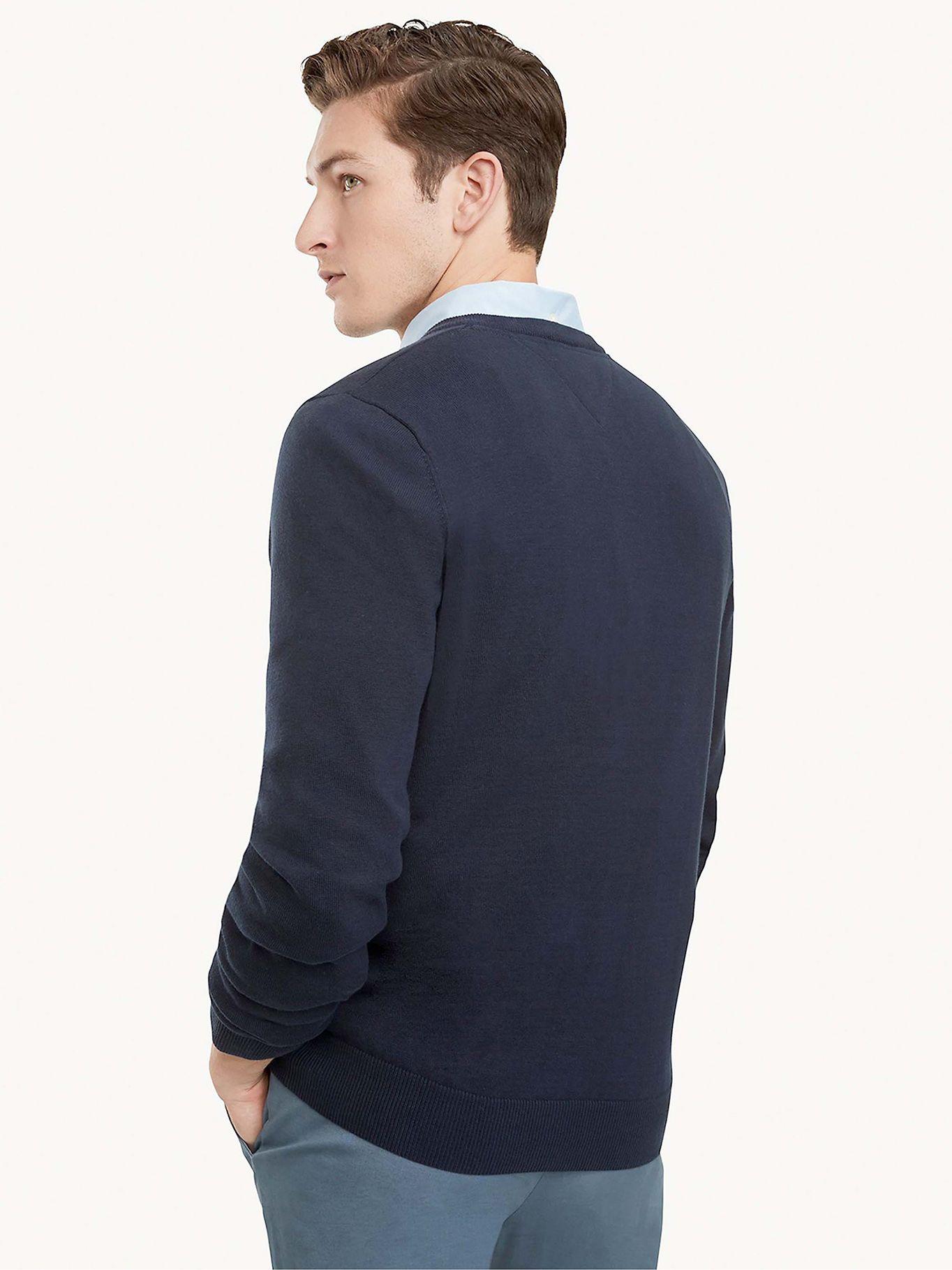 Sweater Básico Signature D5W Azul Tommy Hilfiger-2
