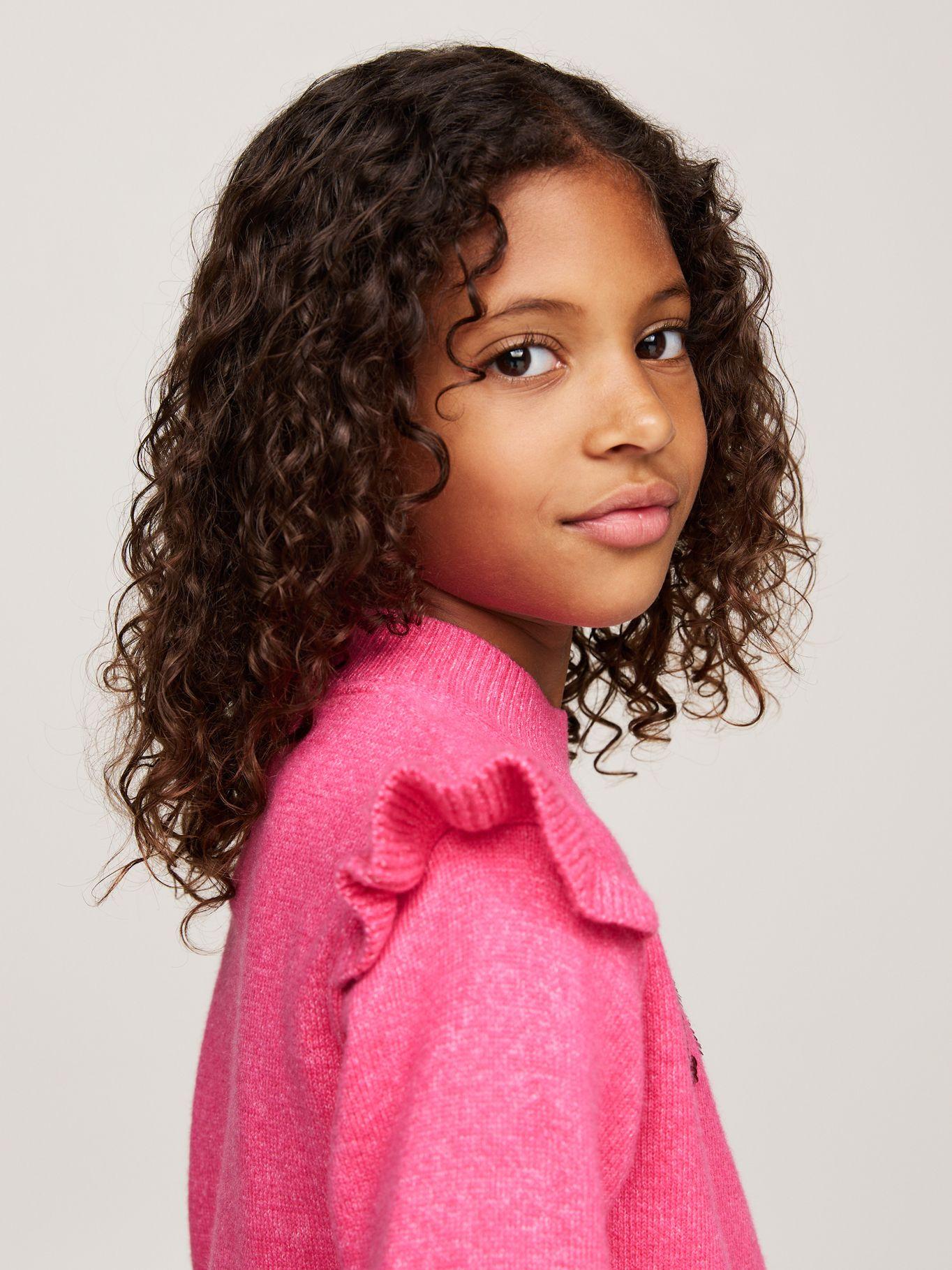 Sweater Niña Con Logo Lentejuelas Rosado Tommy Hilfiger-3