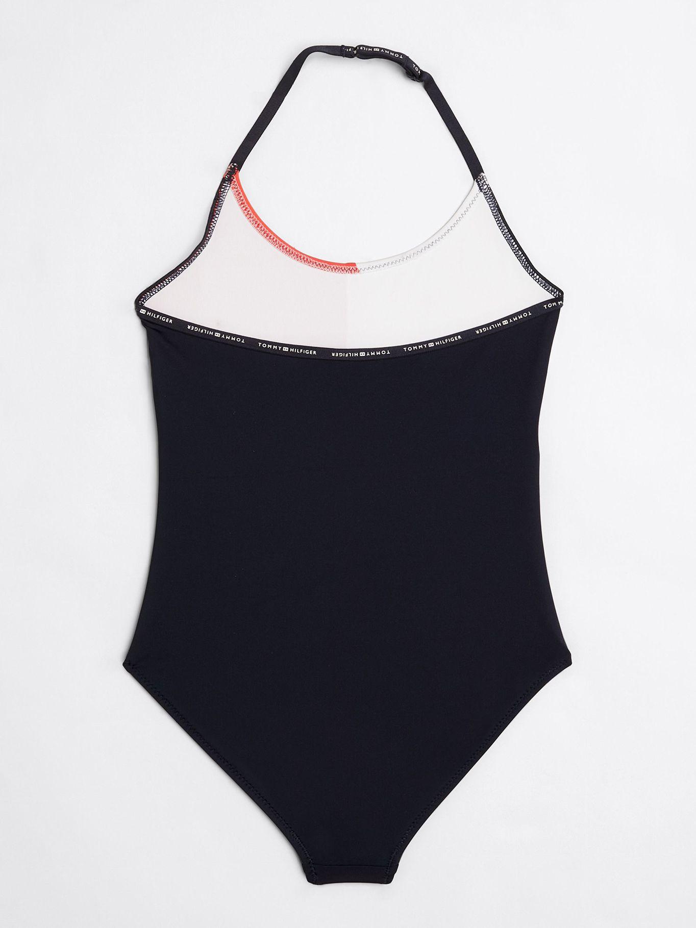 Traje Baño Estilo Halter Logo Multicolor Tommy Hilfiger-1