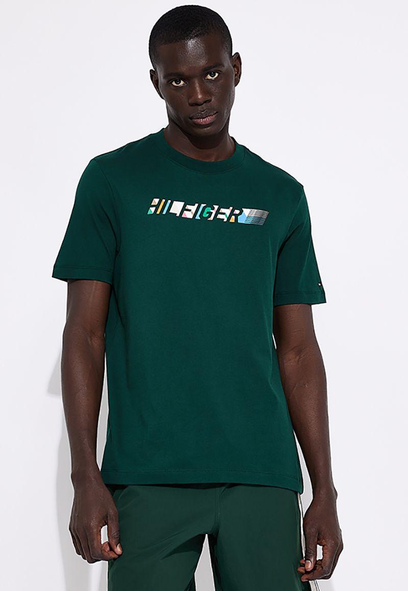 Polera Con Logo Multicolor Verde Tommy Hilfiger-0