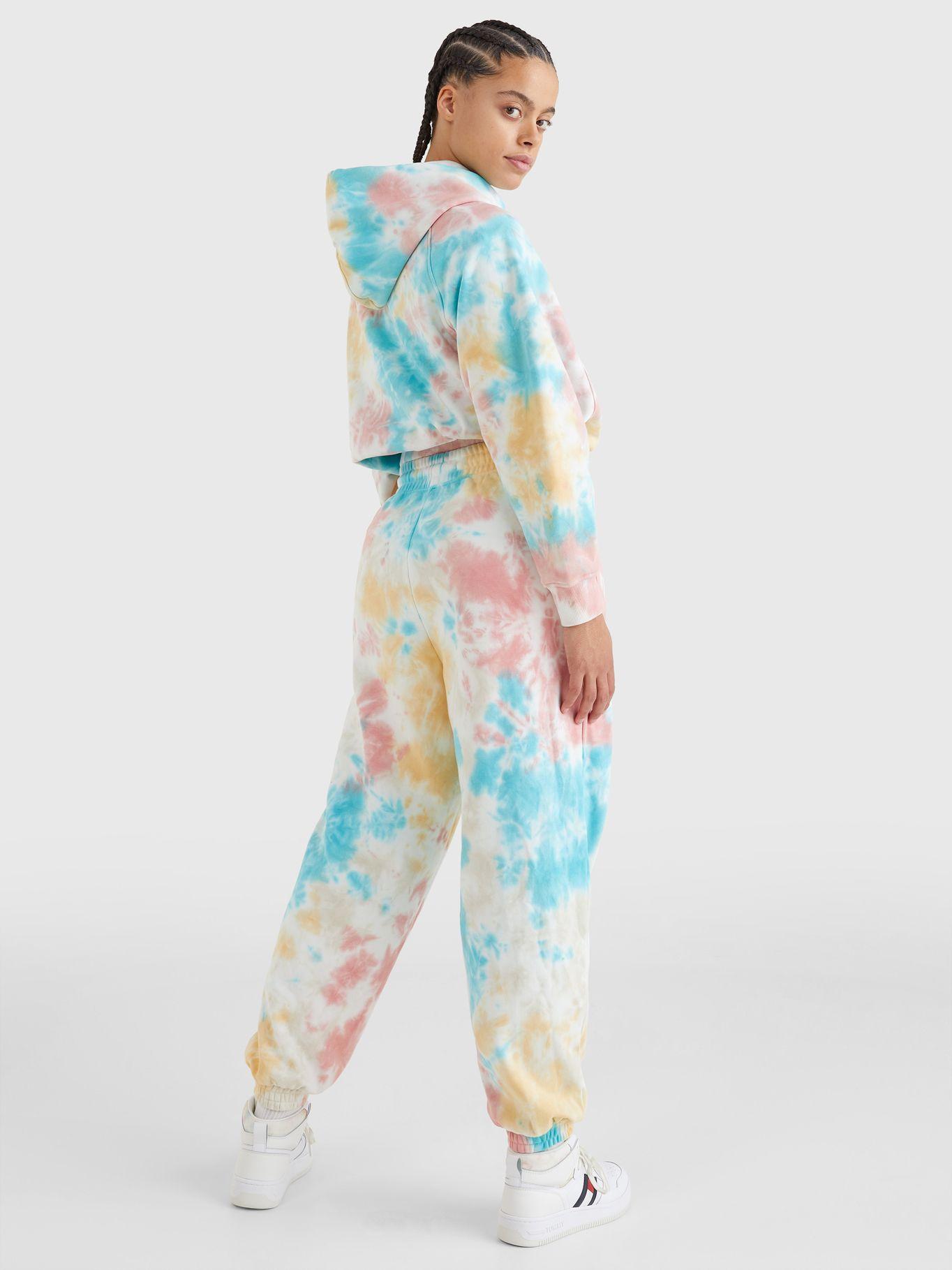 Joggers Tie Dye Relaxed Blanco Tommy Jeans-1