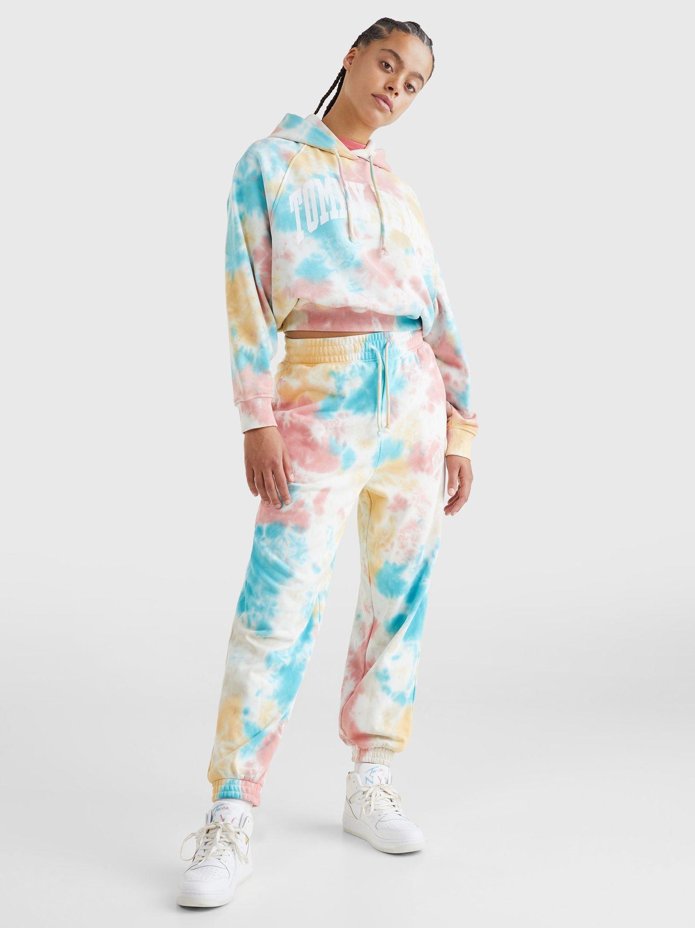 Joggers Tie Dye Relaxed Blanco Tommy Jeans-0