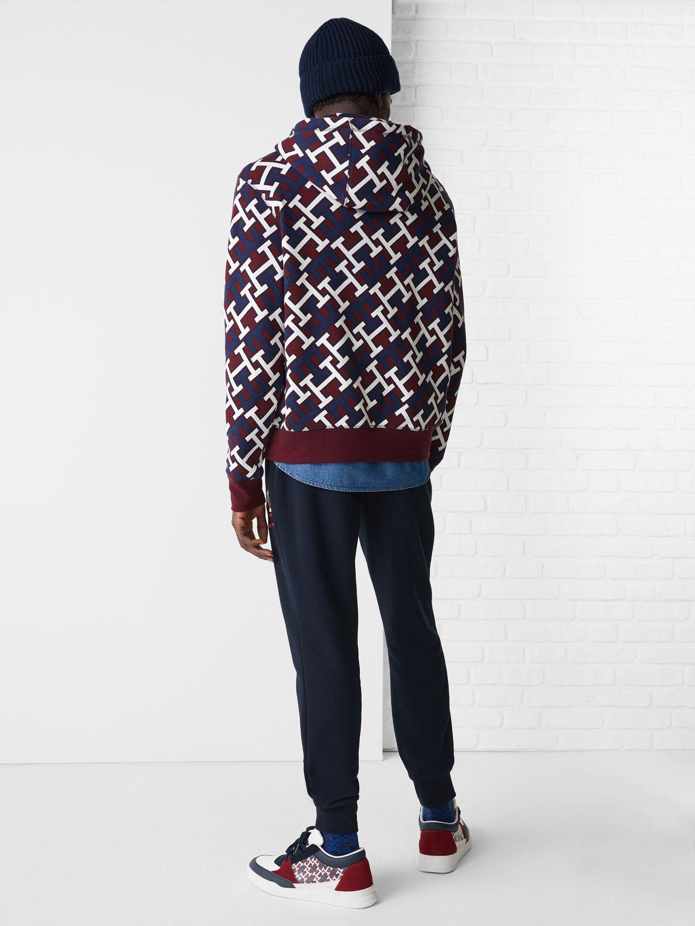 Polerón Hoodie Monograma Burdeo Tommy Hilfiger-2