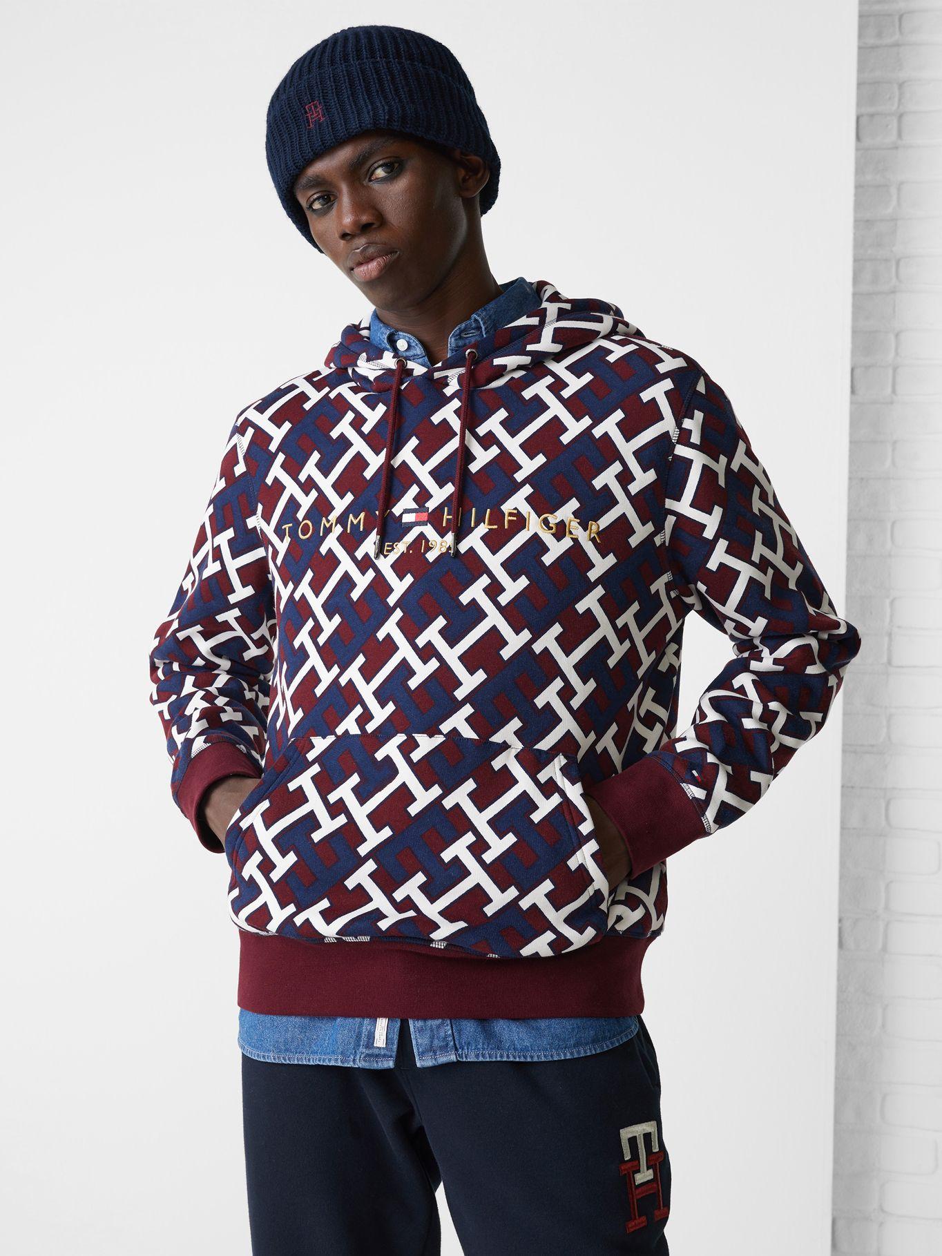 Polerón Hoodie Monograma Burdeo Tommy Hilfiger-0