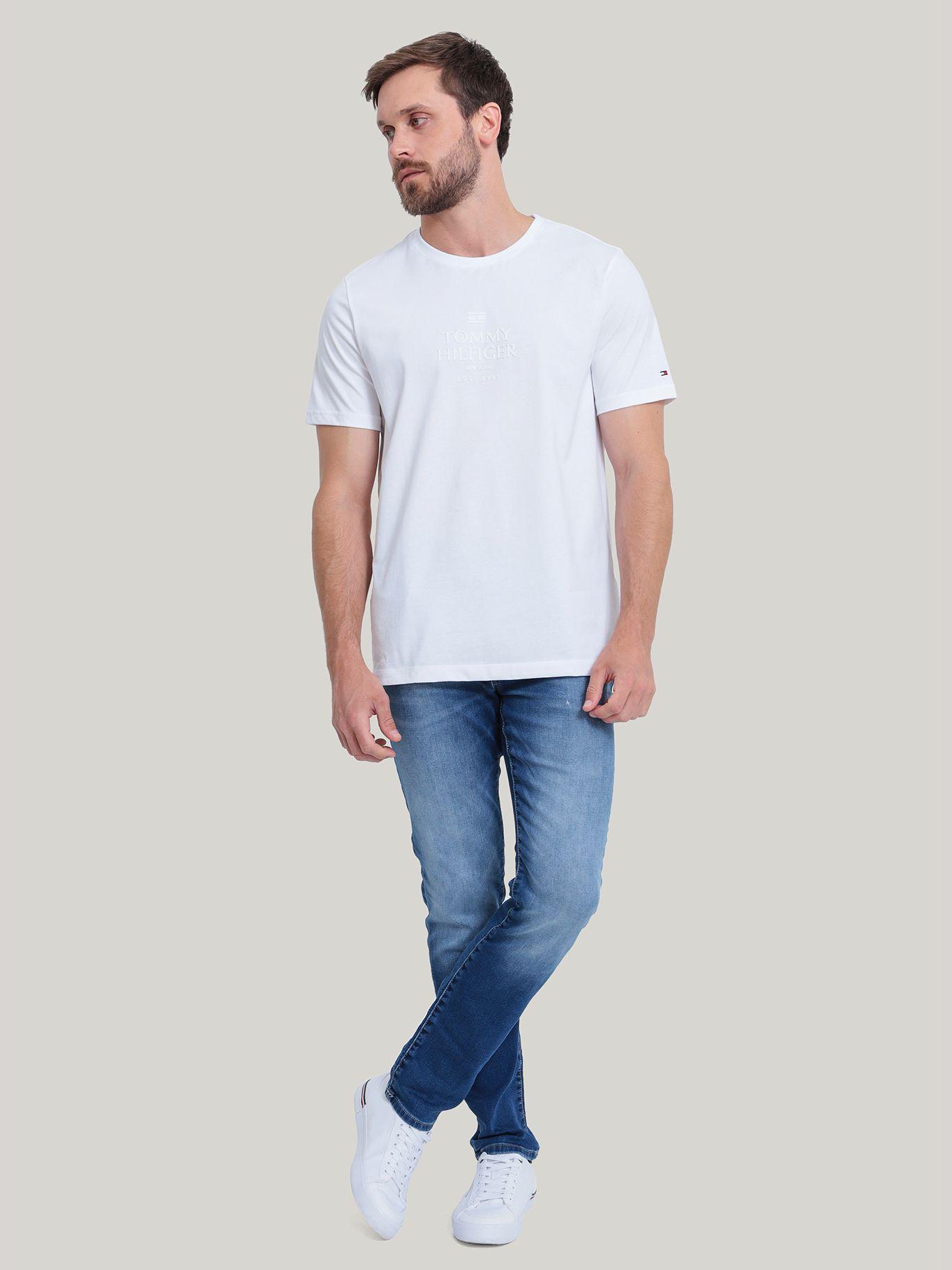 Polera Con Logo Tonal Gris Tommy Hilfiger-1
