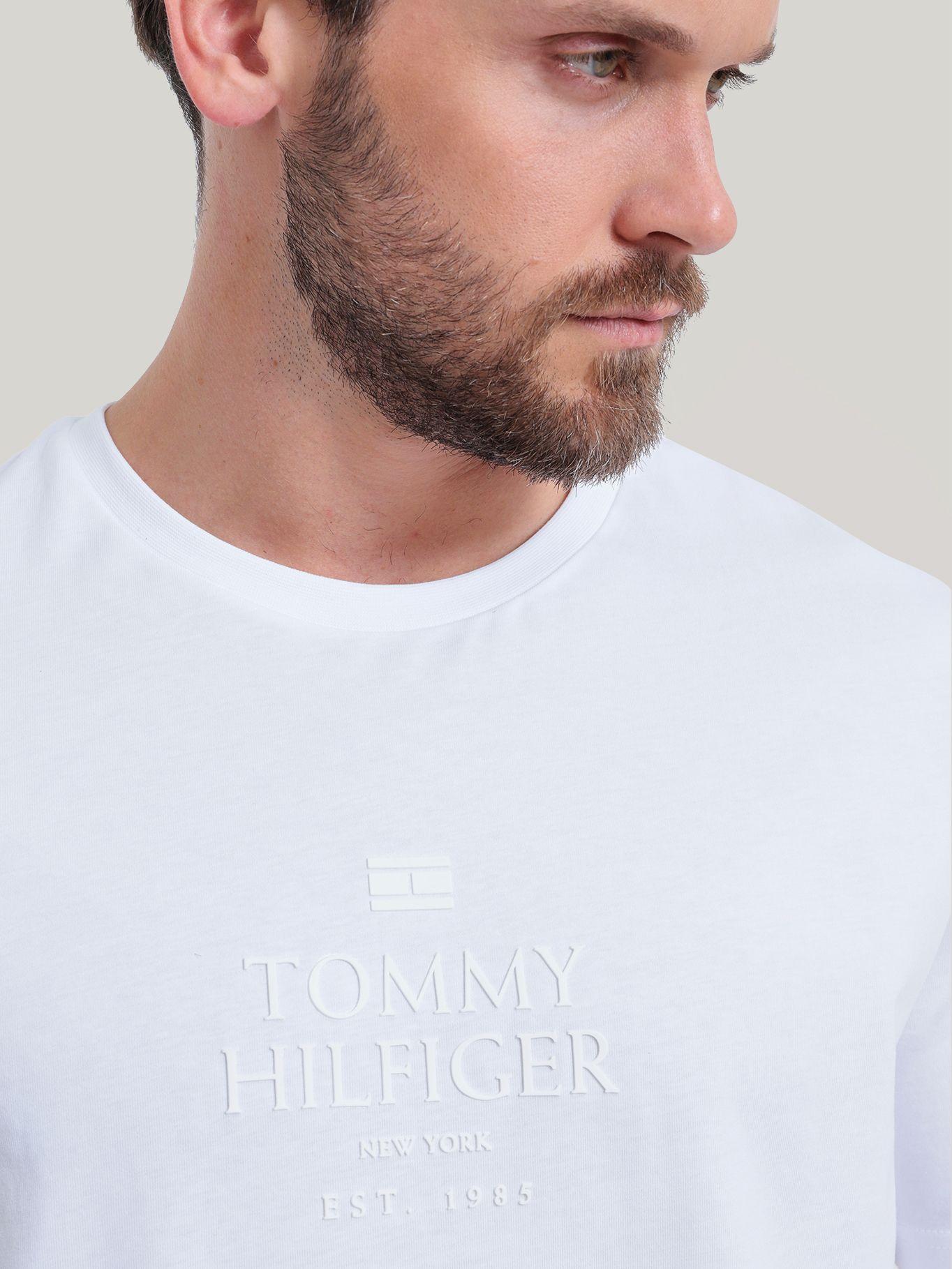 Polera Con Logo Tonal Gris Tommy Hilfiger-3