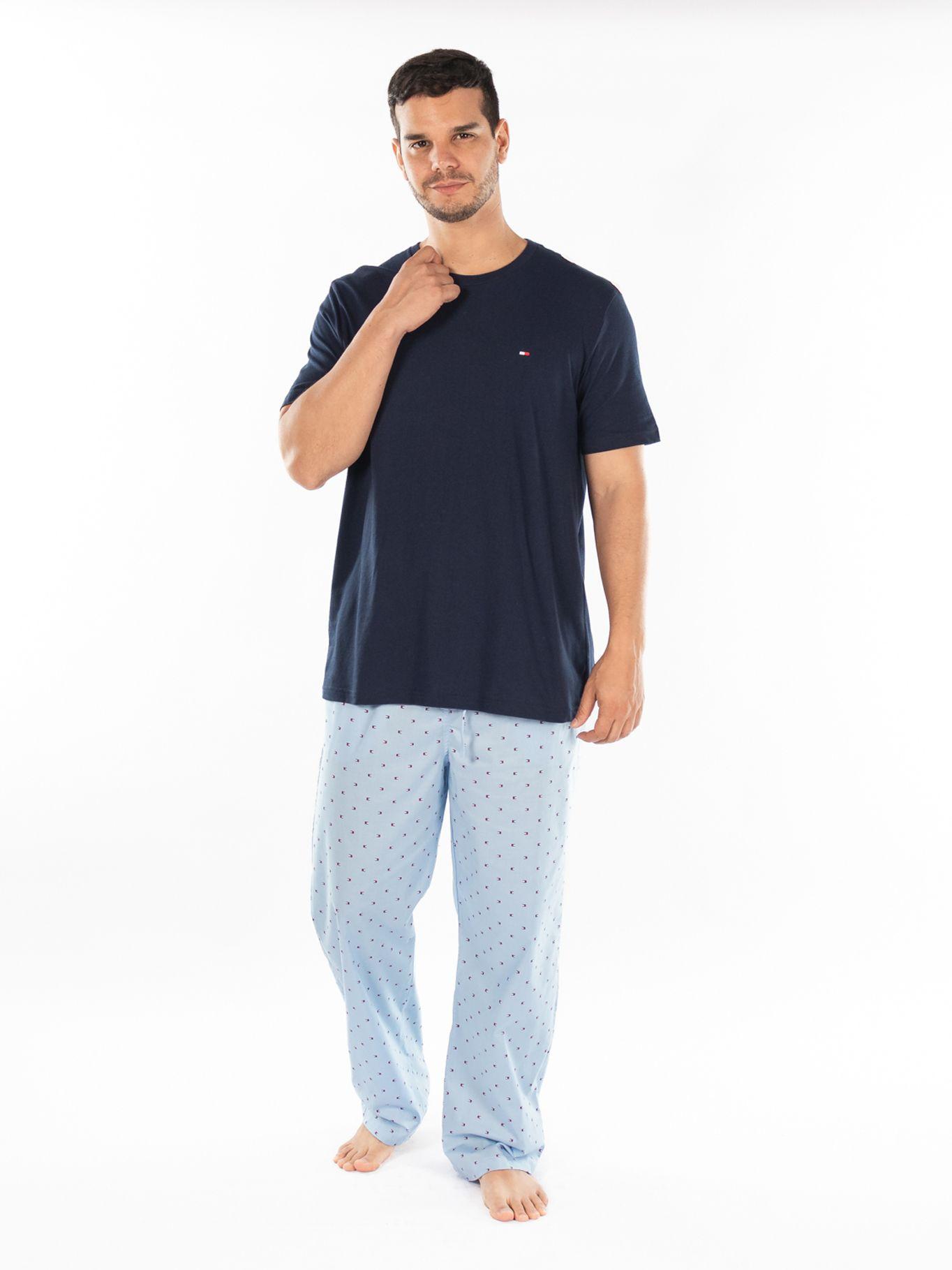 Set Pijama Con Logo Azul Tommy Hilfiger-0
