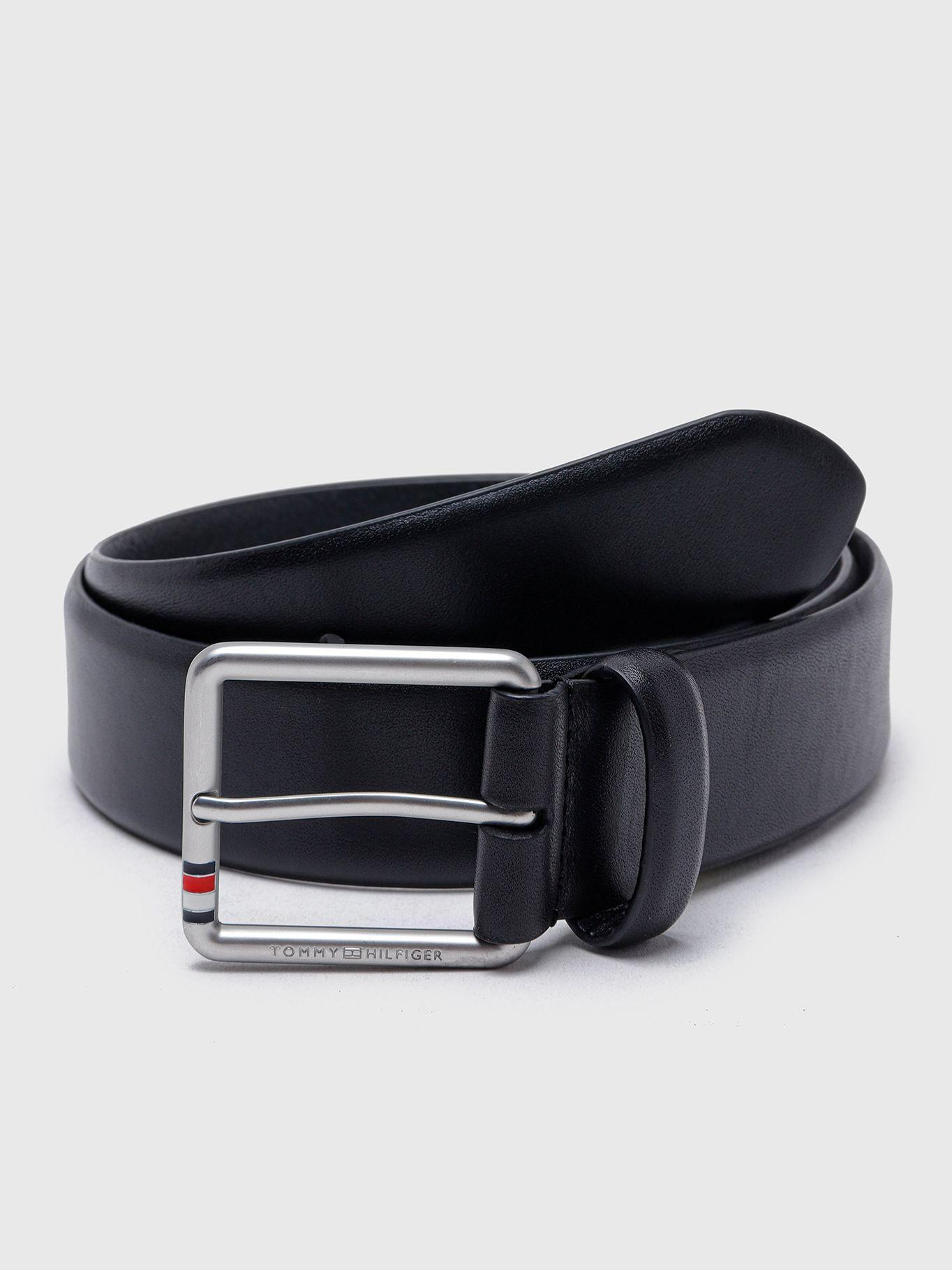 Cinturón Essential De Cuero Logo Negro Tommy Hilfiger-0