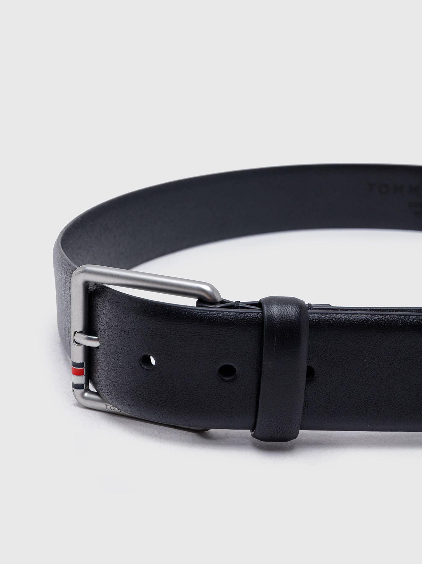 Cinturón Essential De Cuero Logo Negro Tommy Hilfiger-3