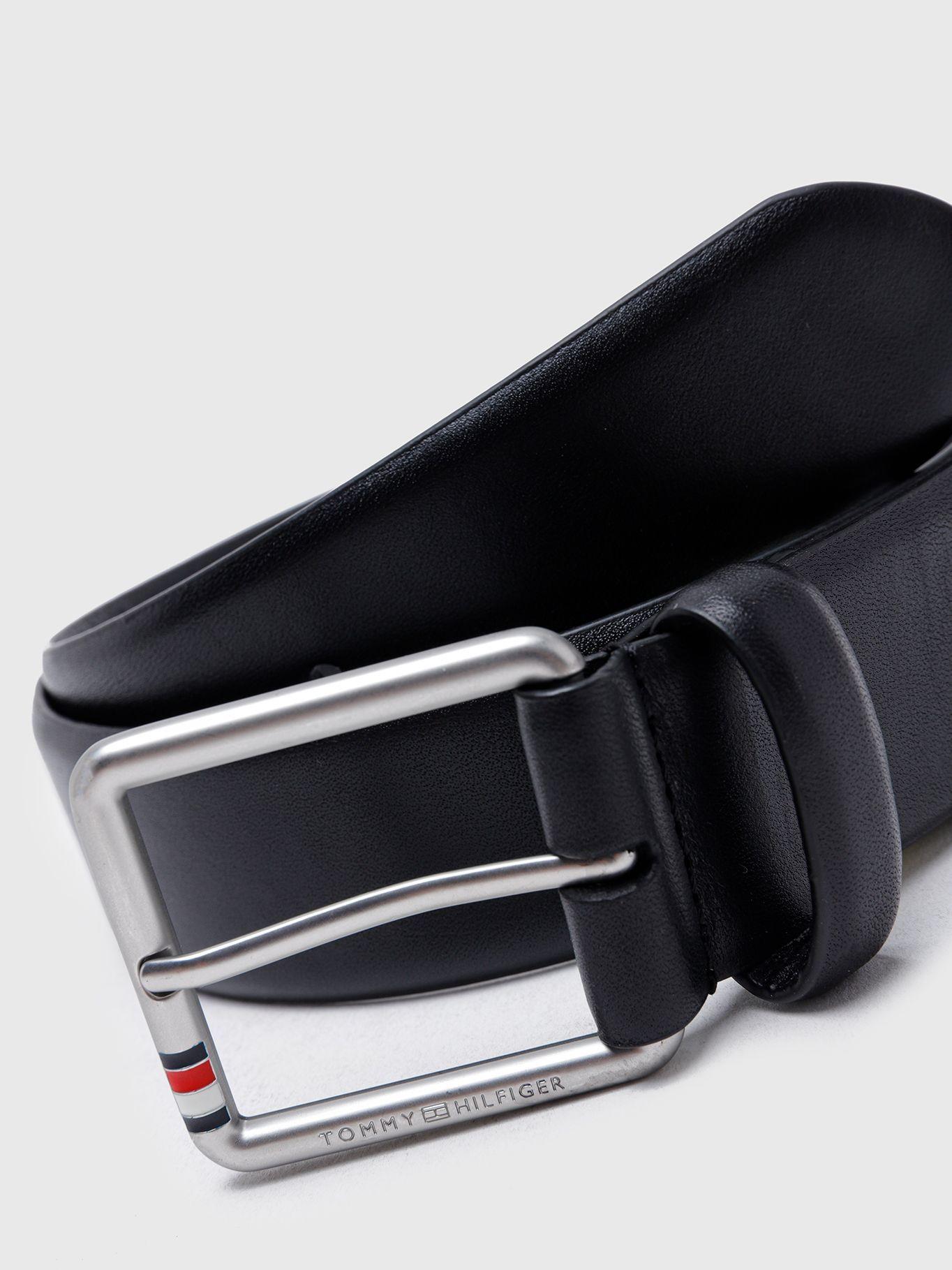 Cinturón Essential De Cuero Logo Negro Tommy Hilfiger-1