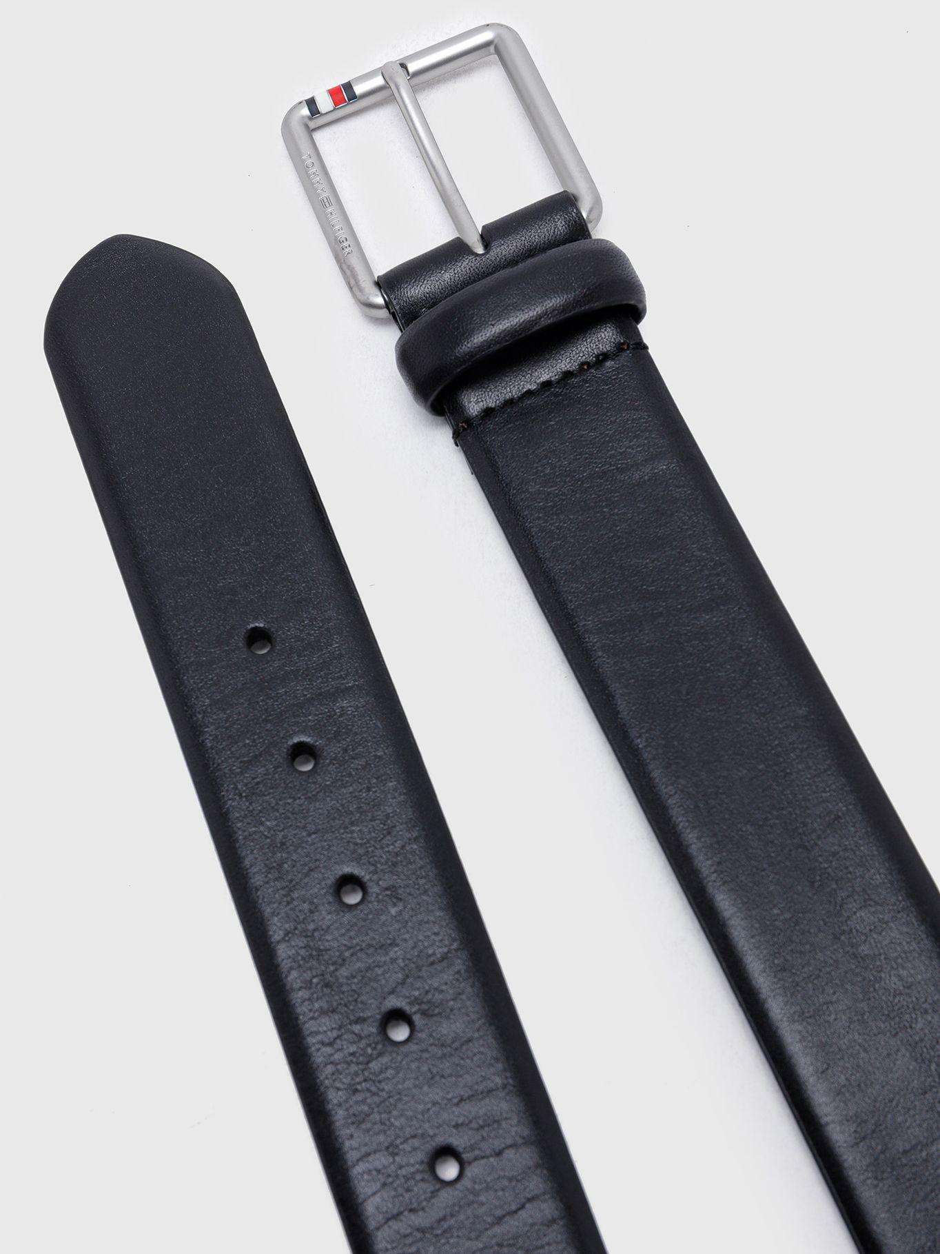 Cinturón Essential De Cuero Logo Negro Tommy Hilfiger-2