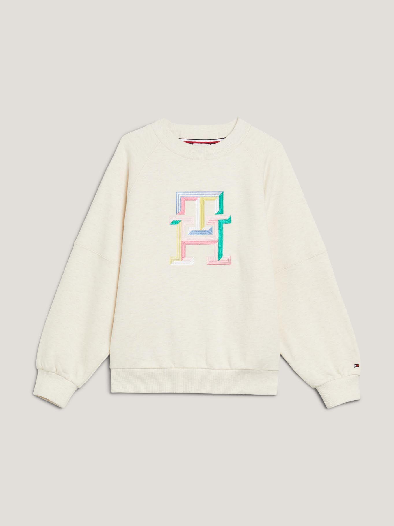 Polerón Logo Monogram Beige Tommy Hilfiger-4